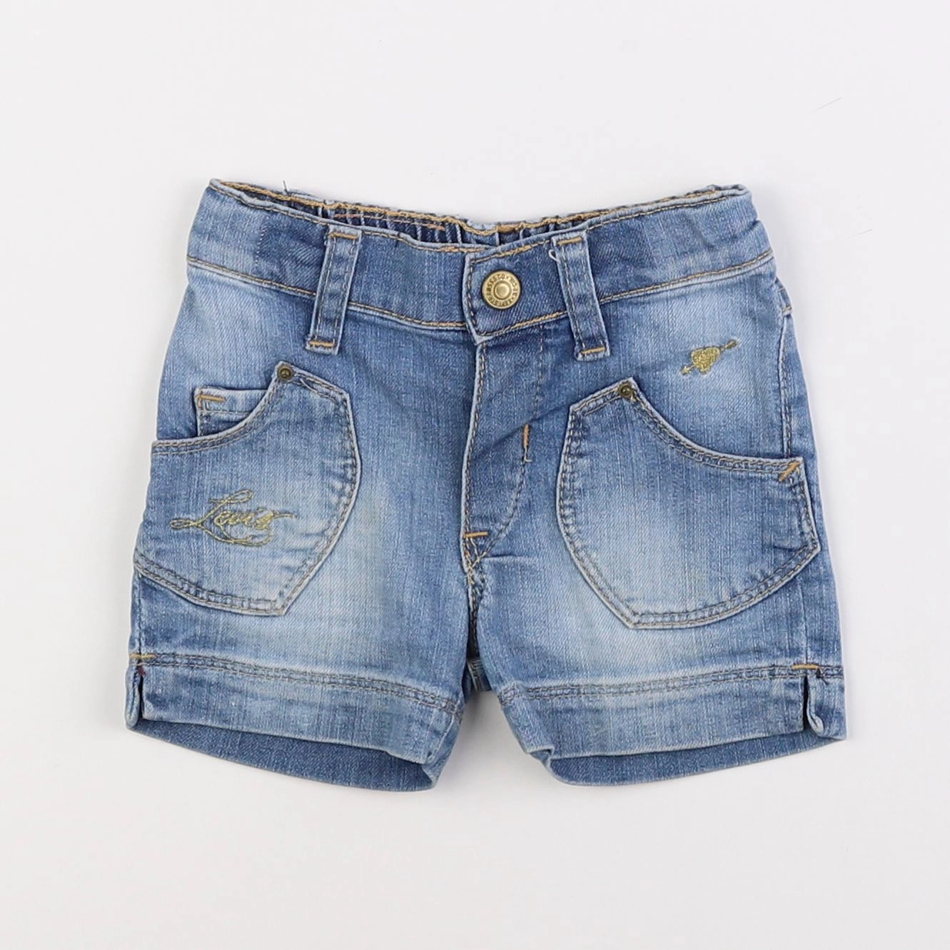 Levi's - short bleu - 12 mois