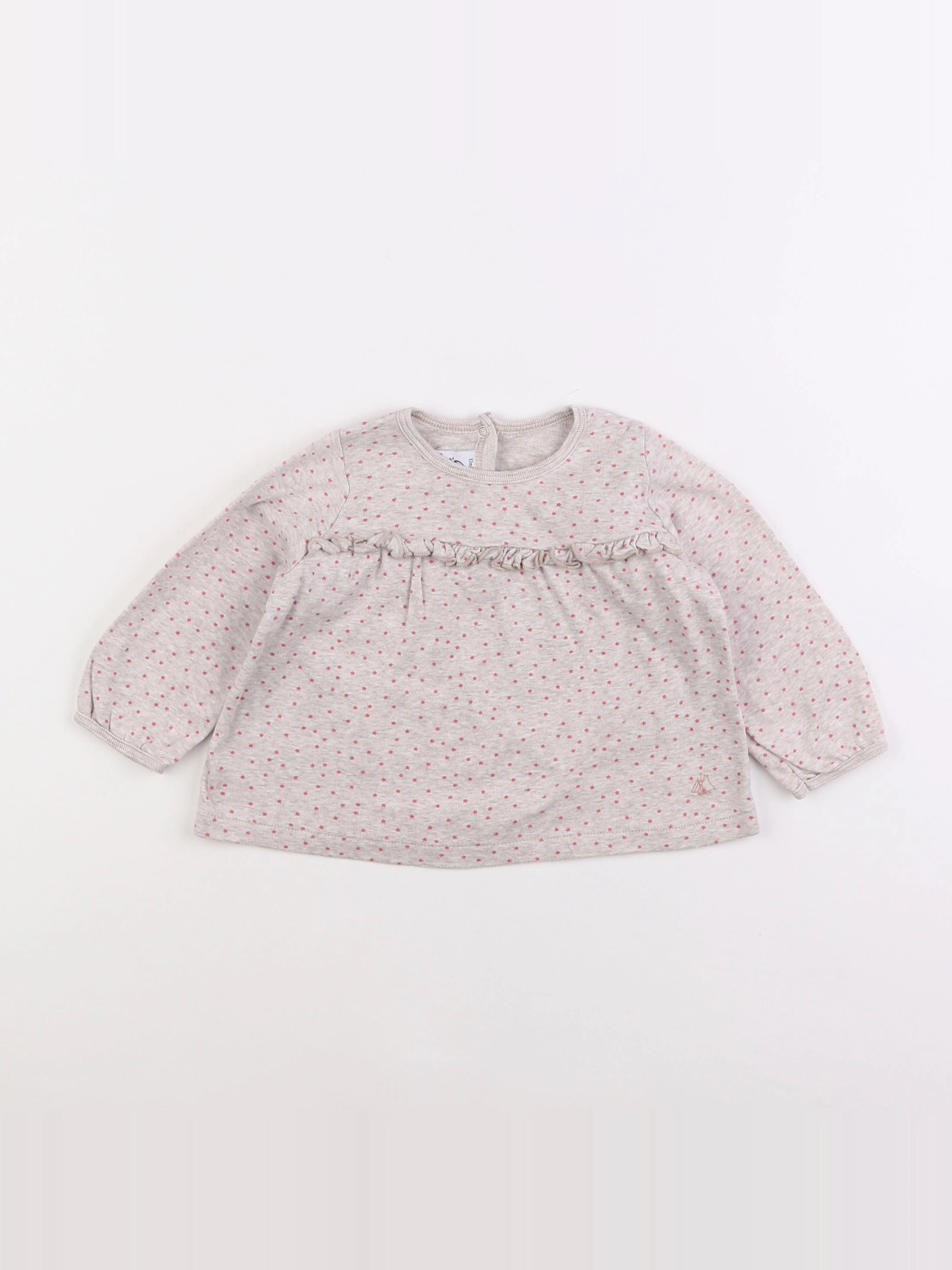 Petit Bateau - tee-shirt beige - 12 mois