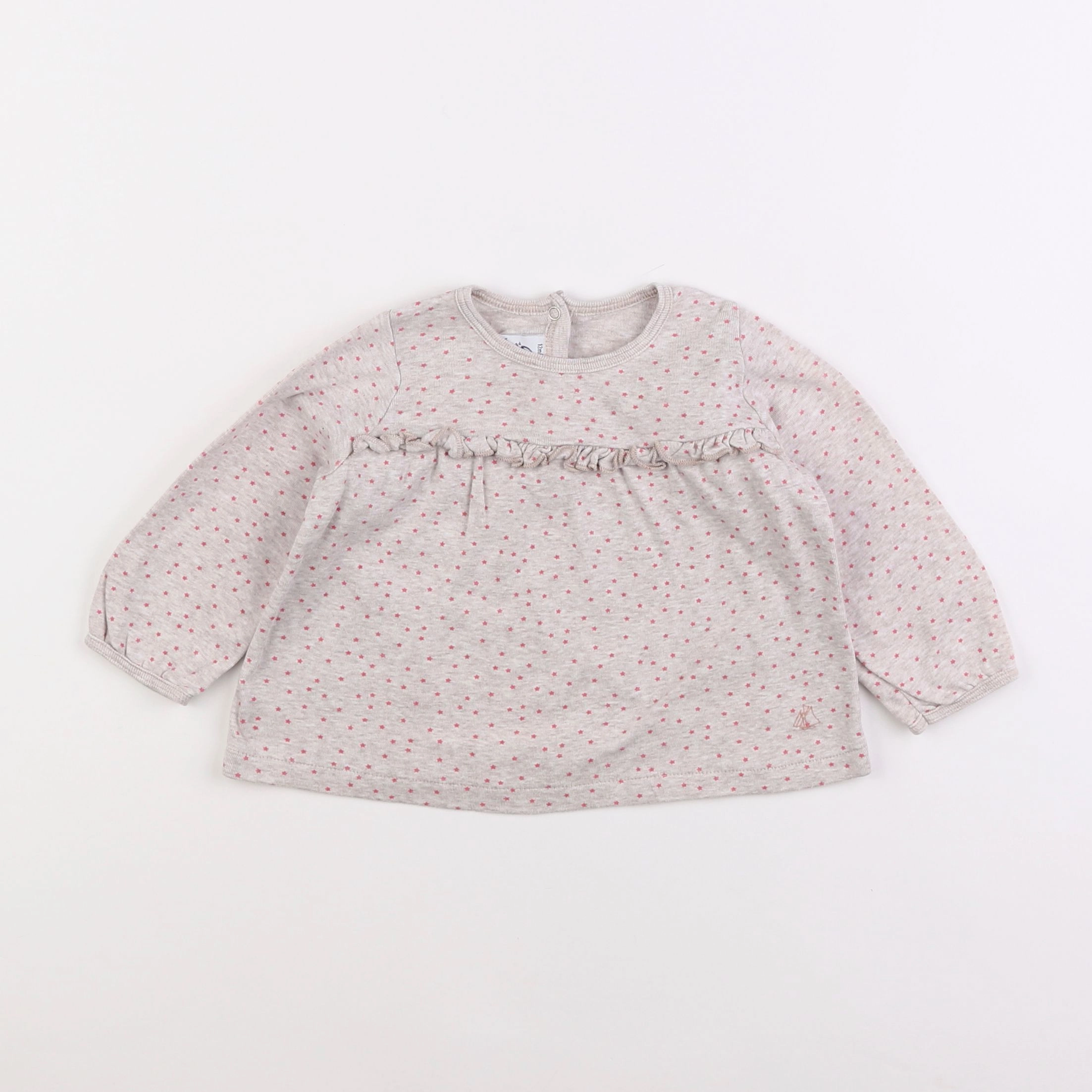 Petit Bateau - tee-shirt beige - 12 mois