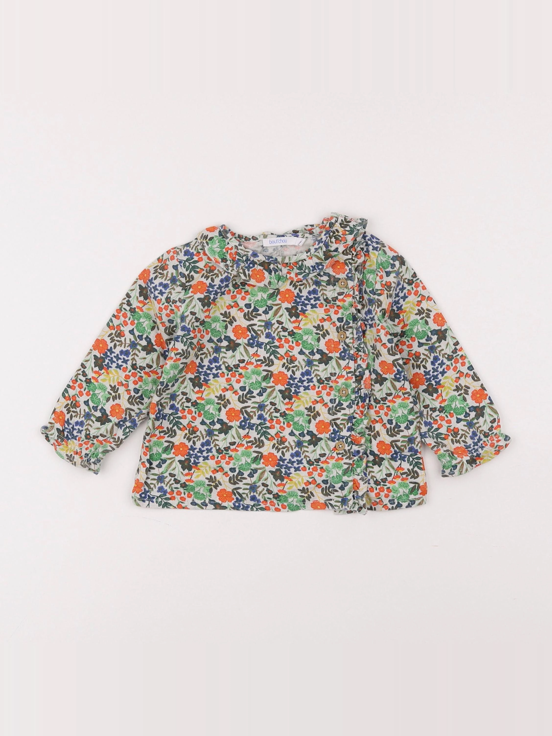 Boutchou - blouse multicolore - 9 mois