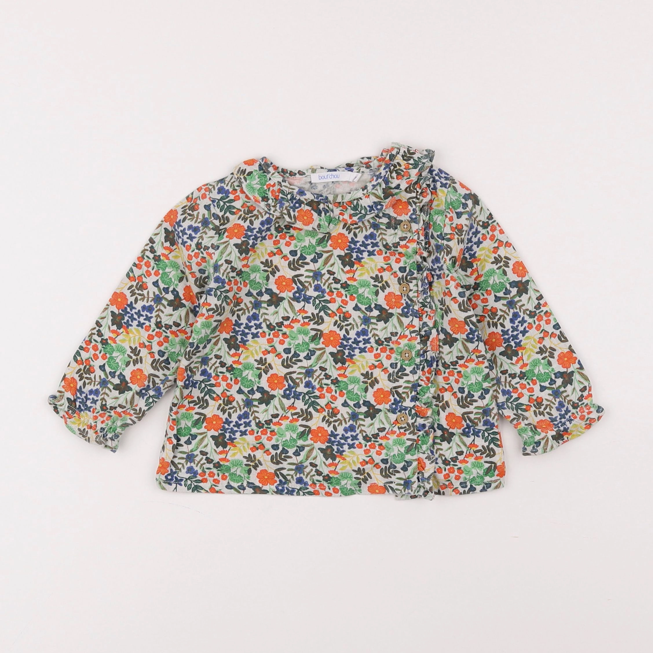 Boutchou - blouse multicolore - 9 mois