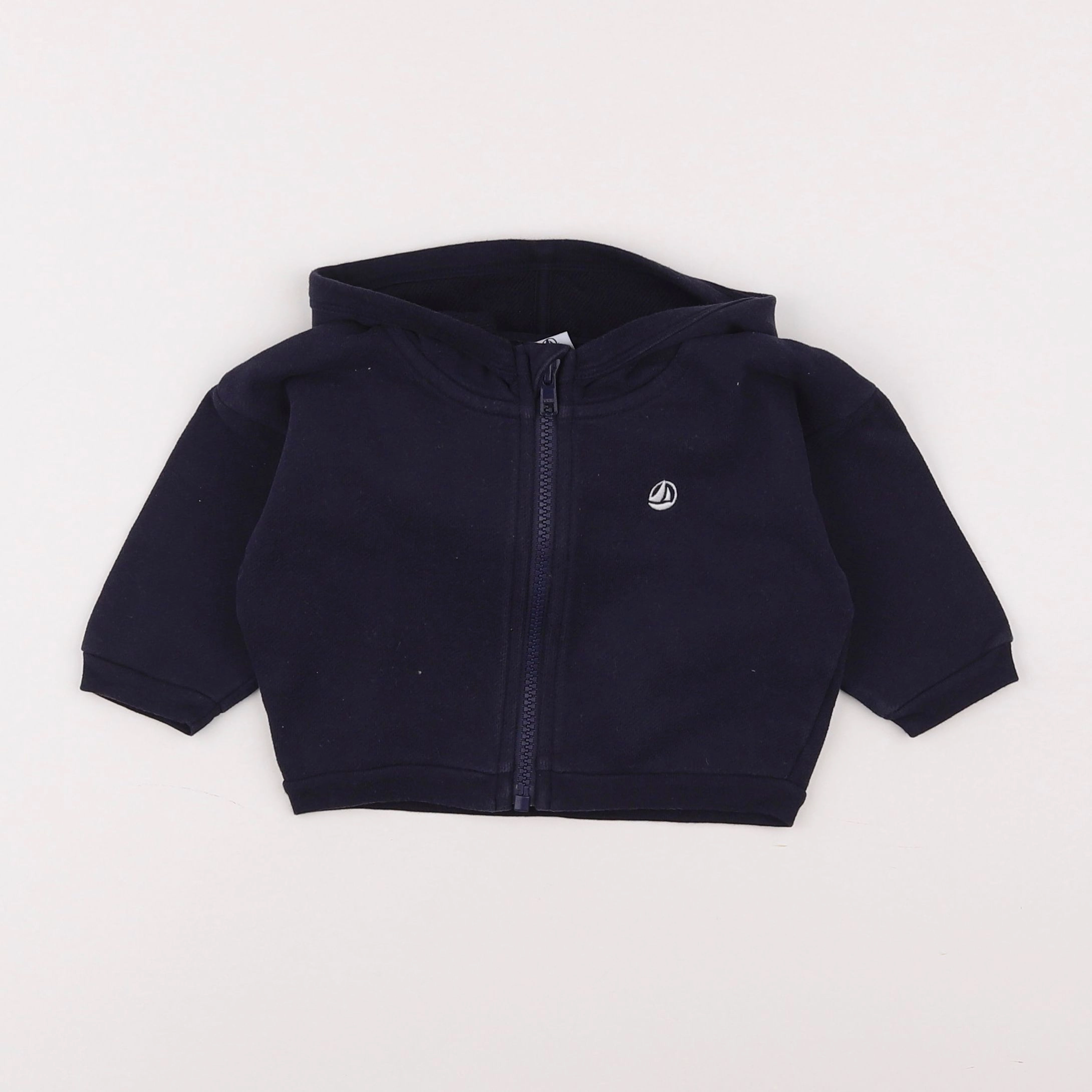 Petit Bateau - sweat bleu - 12 mois