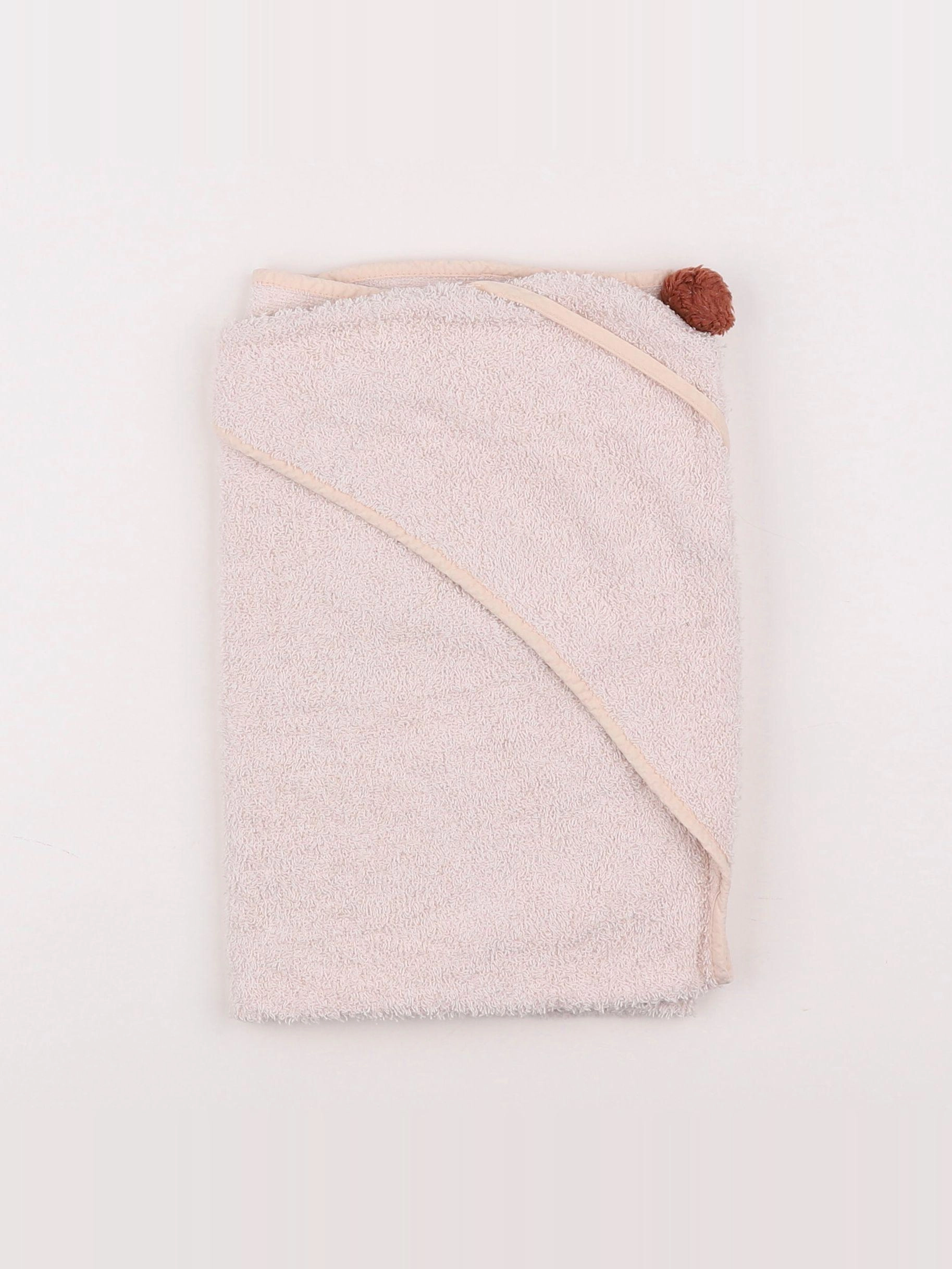 Nobodinoz - cape de bain rose - 0/6 mois