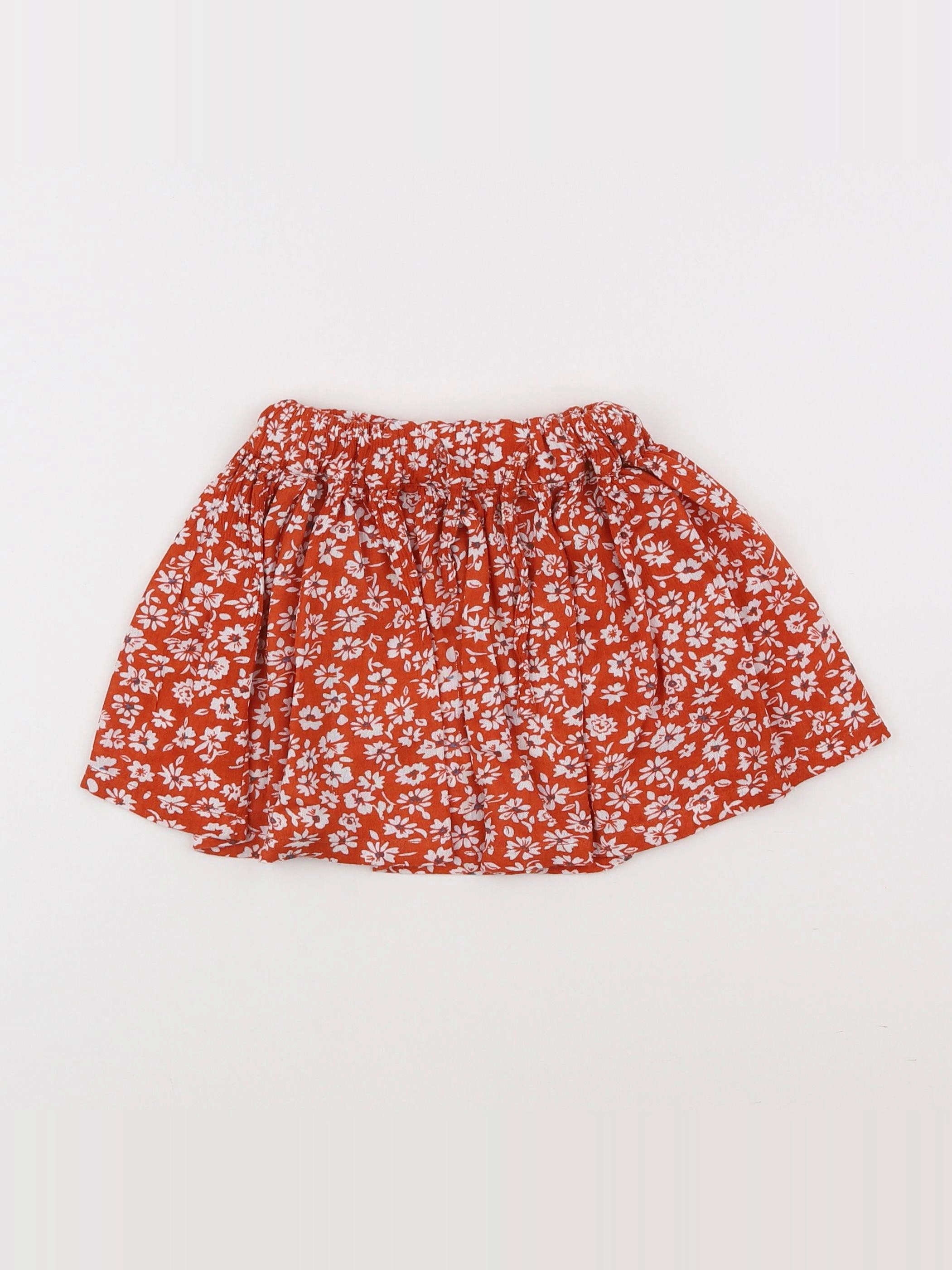 Little Cigogne - jupe orange - 2 ans