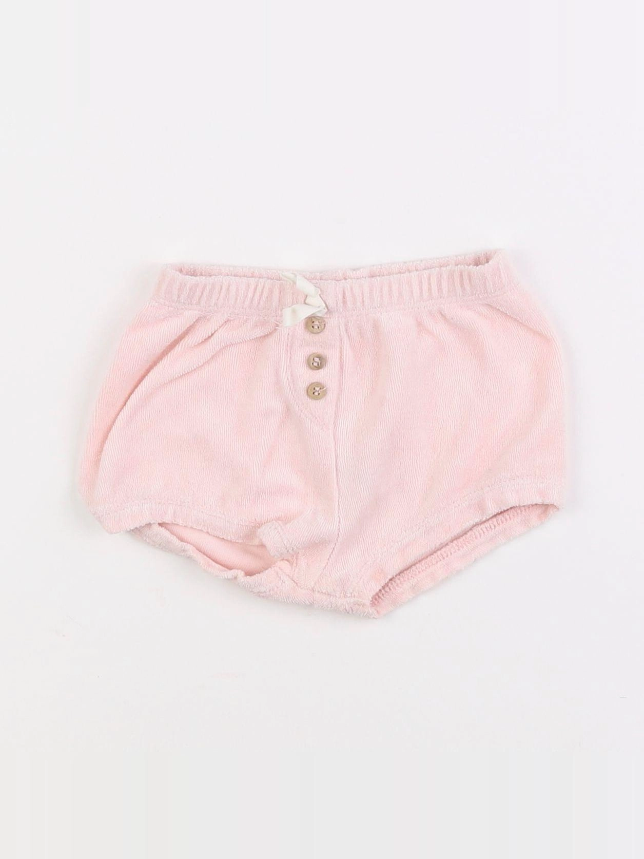 Petit Bateau - short rose - 3/6 mois