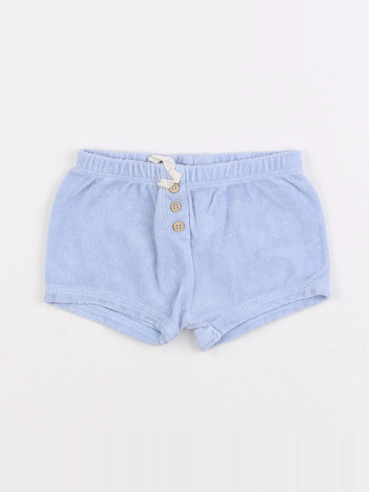 Petit Bateau - short bleu - 3/6 mois