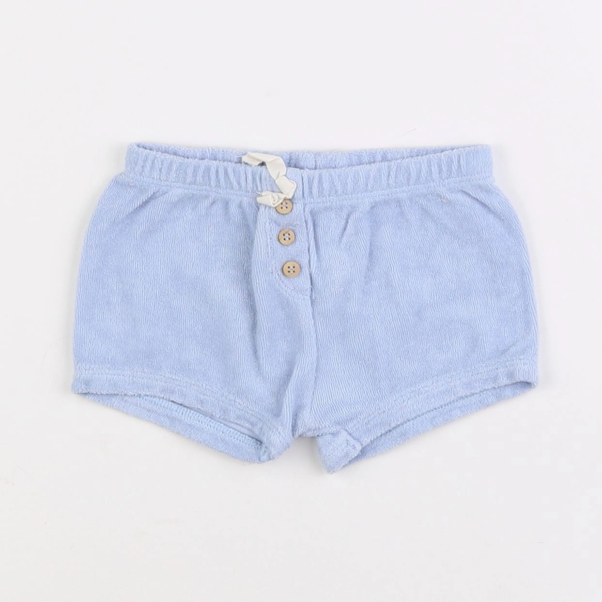 Petit Bateau - short bleu - 3/6 mois