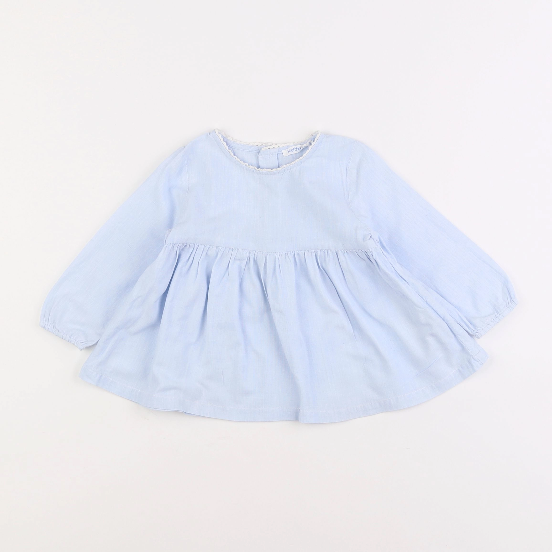 Monoprix - blouse bleu - 12 mois