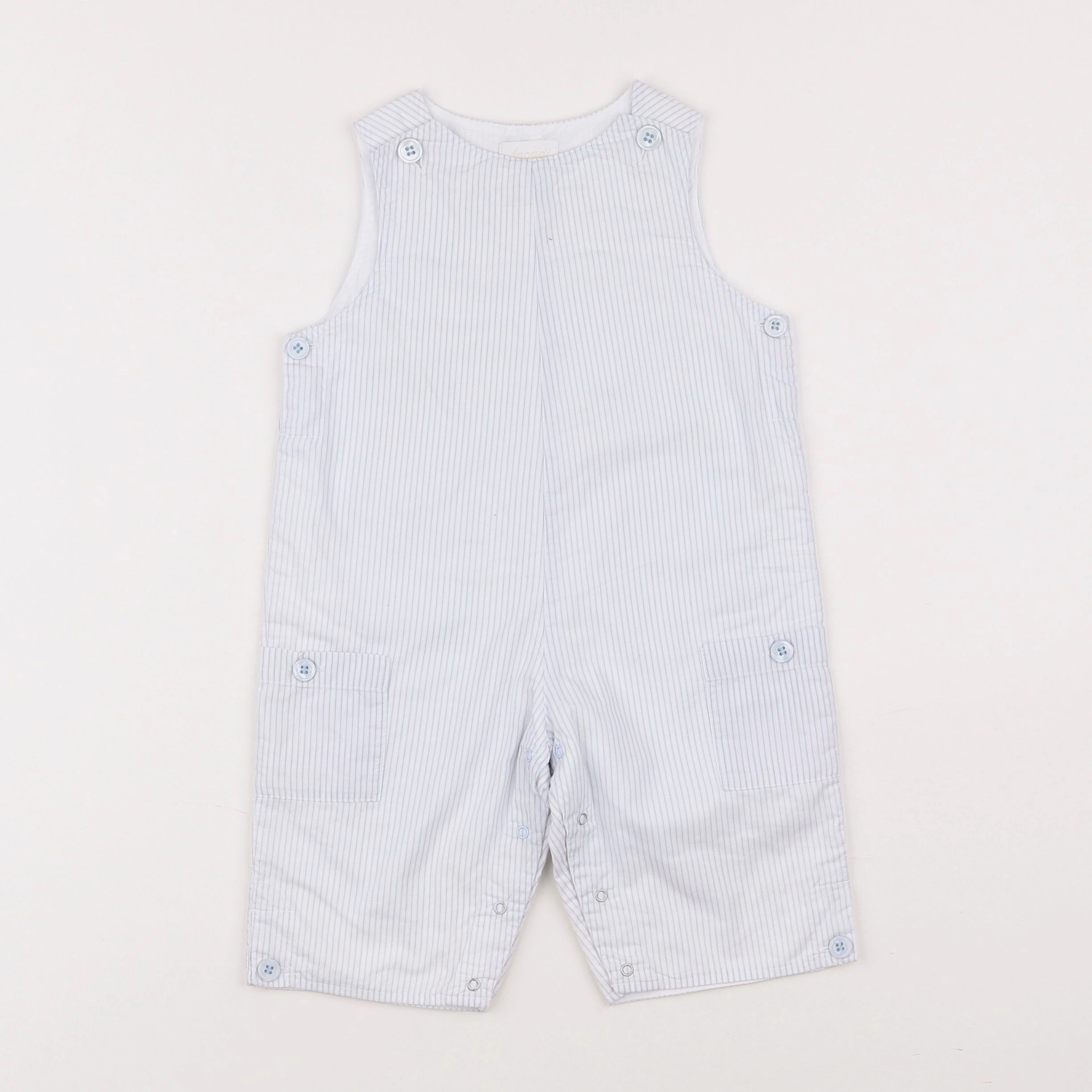 Jacadi - salopette blanc, violet - 6 mois