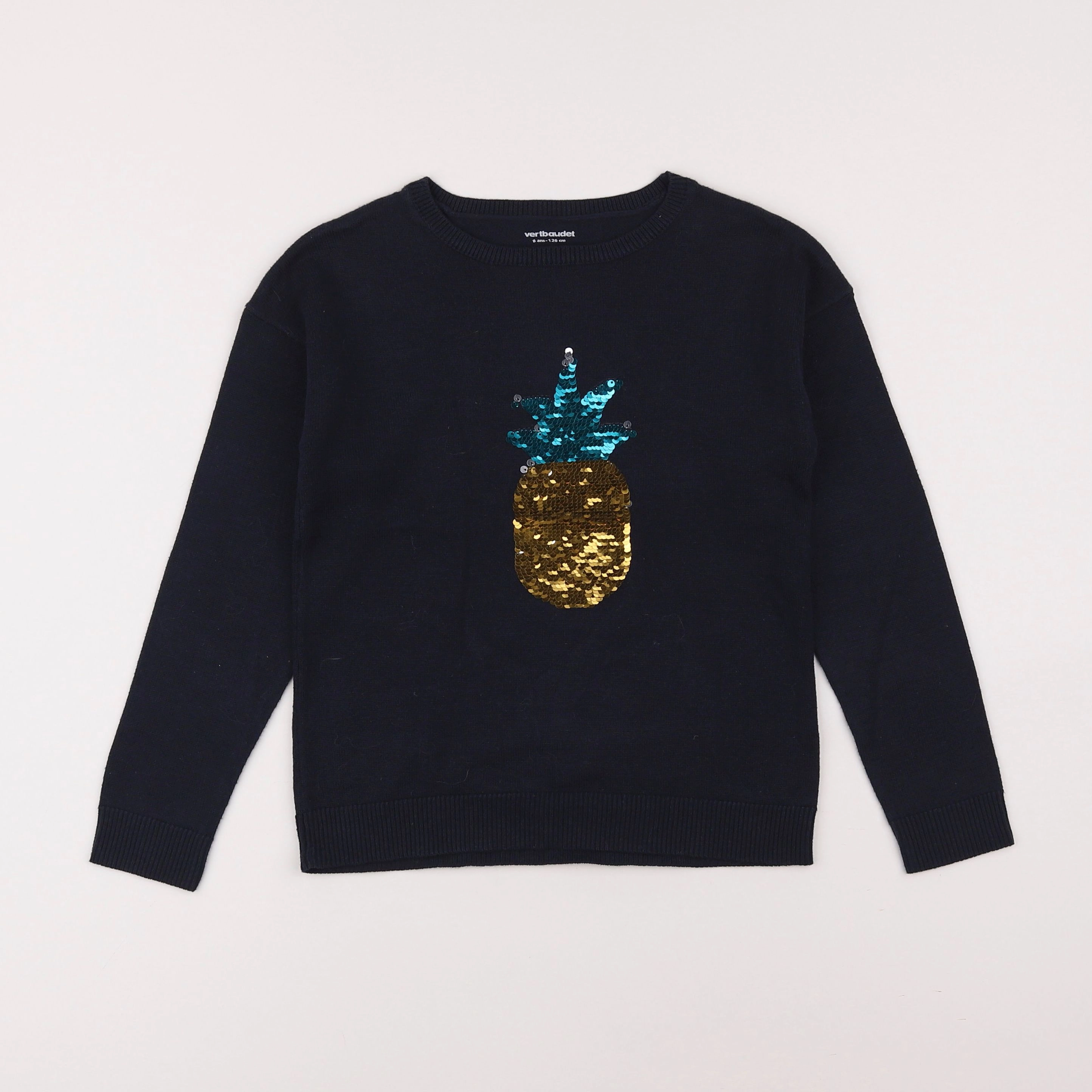 Vertbaudet - pull bleu - 8 ans