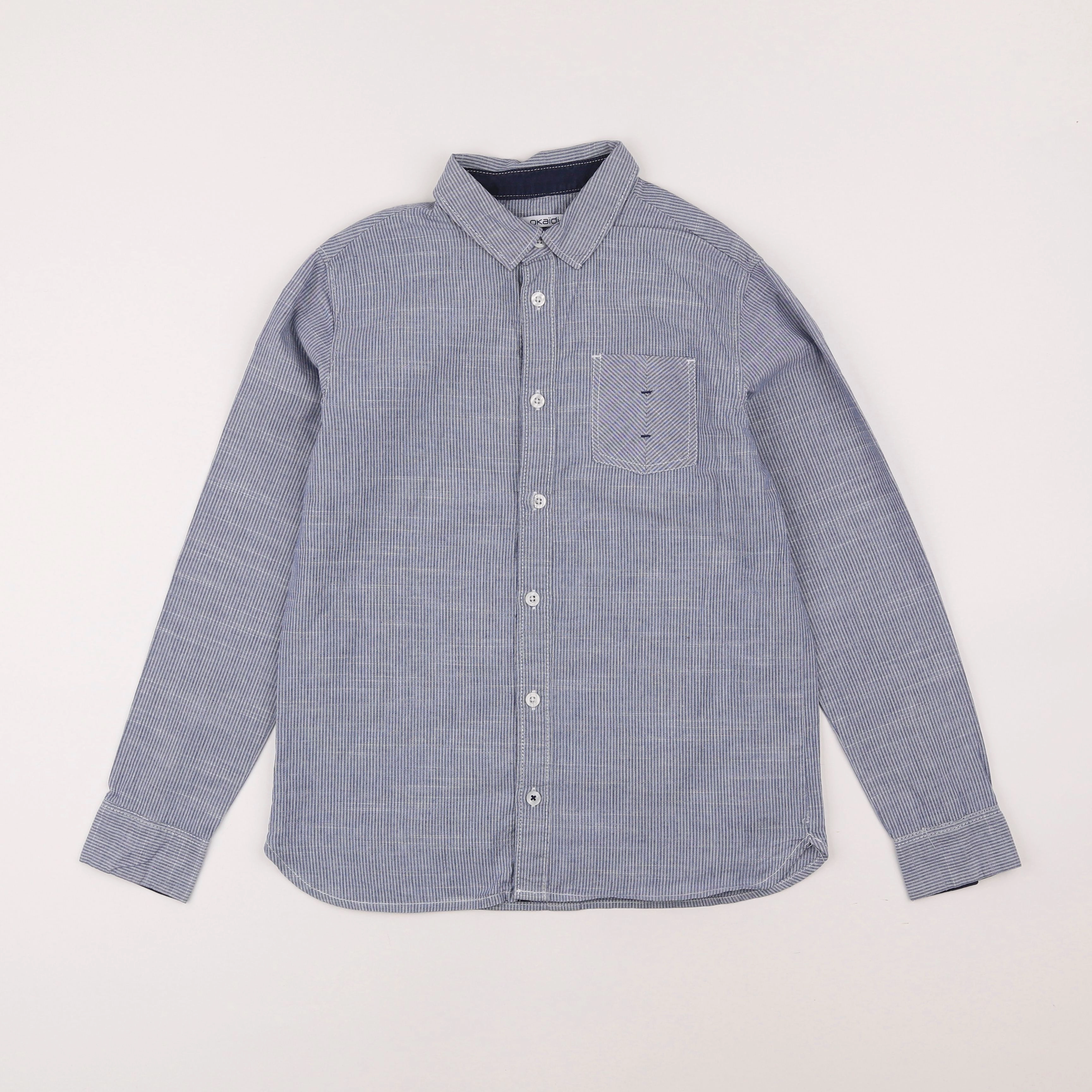Okaidi - chemise blanc, bleu - 12 ans