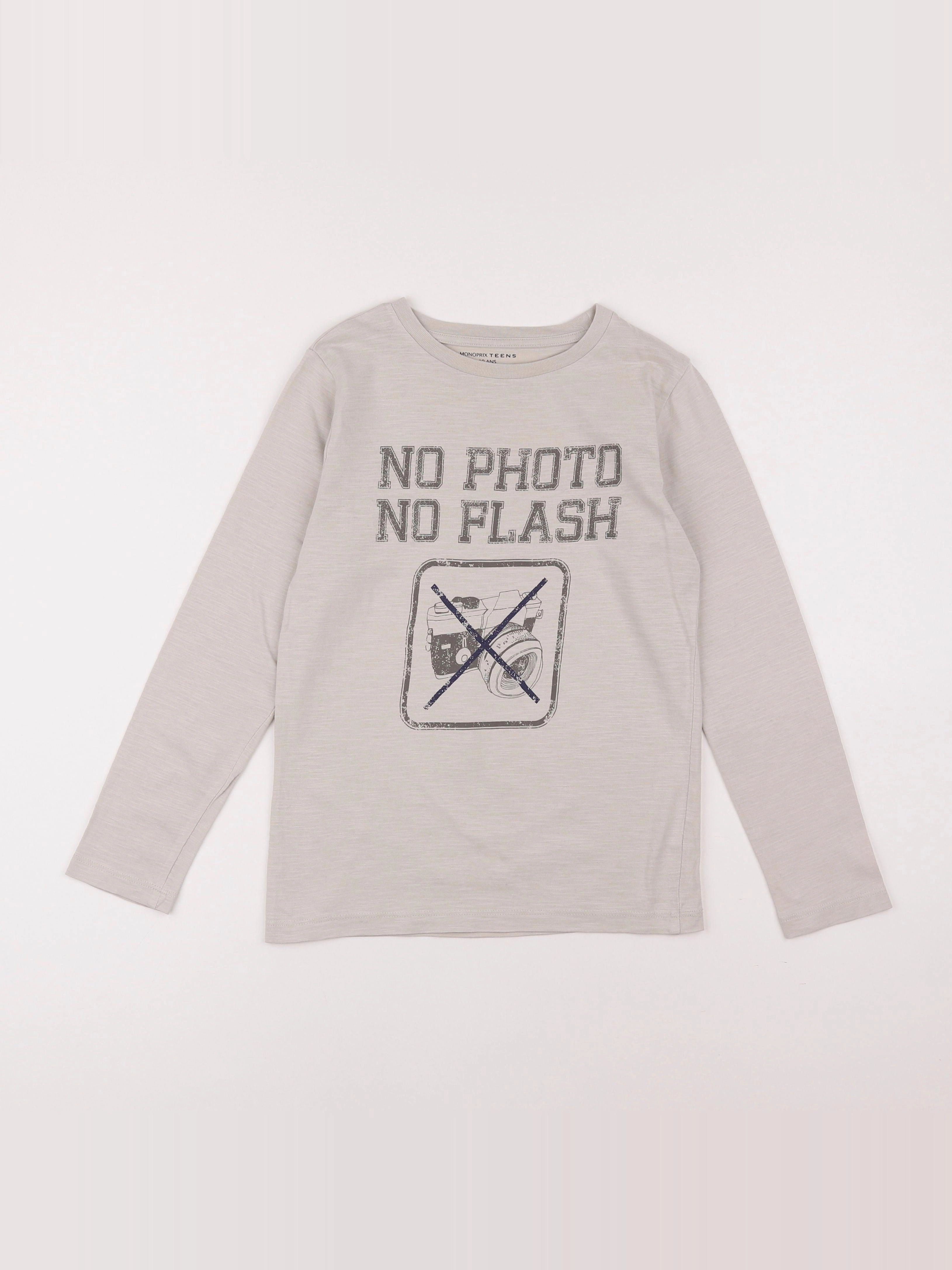 Monoprix - tee-shirt beige - 10 ans