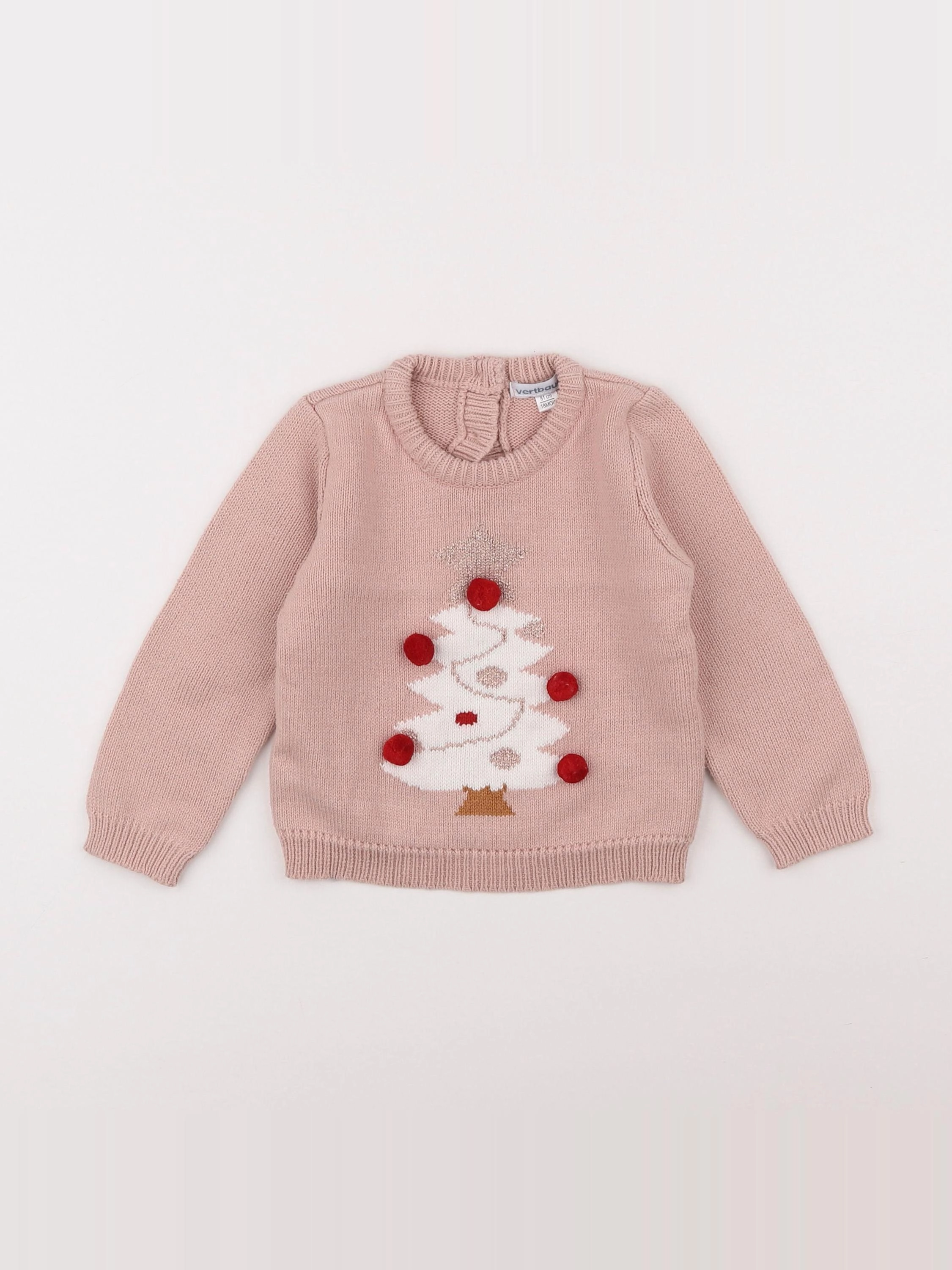 Vertbaudet - pull rose - 18 mois