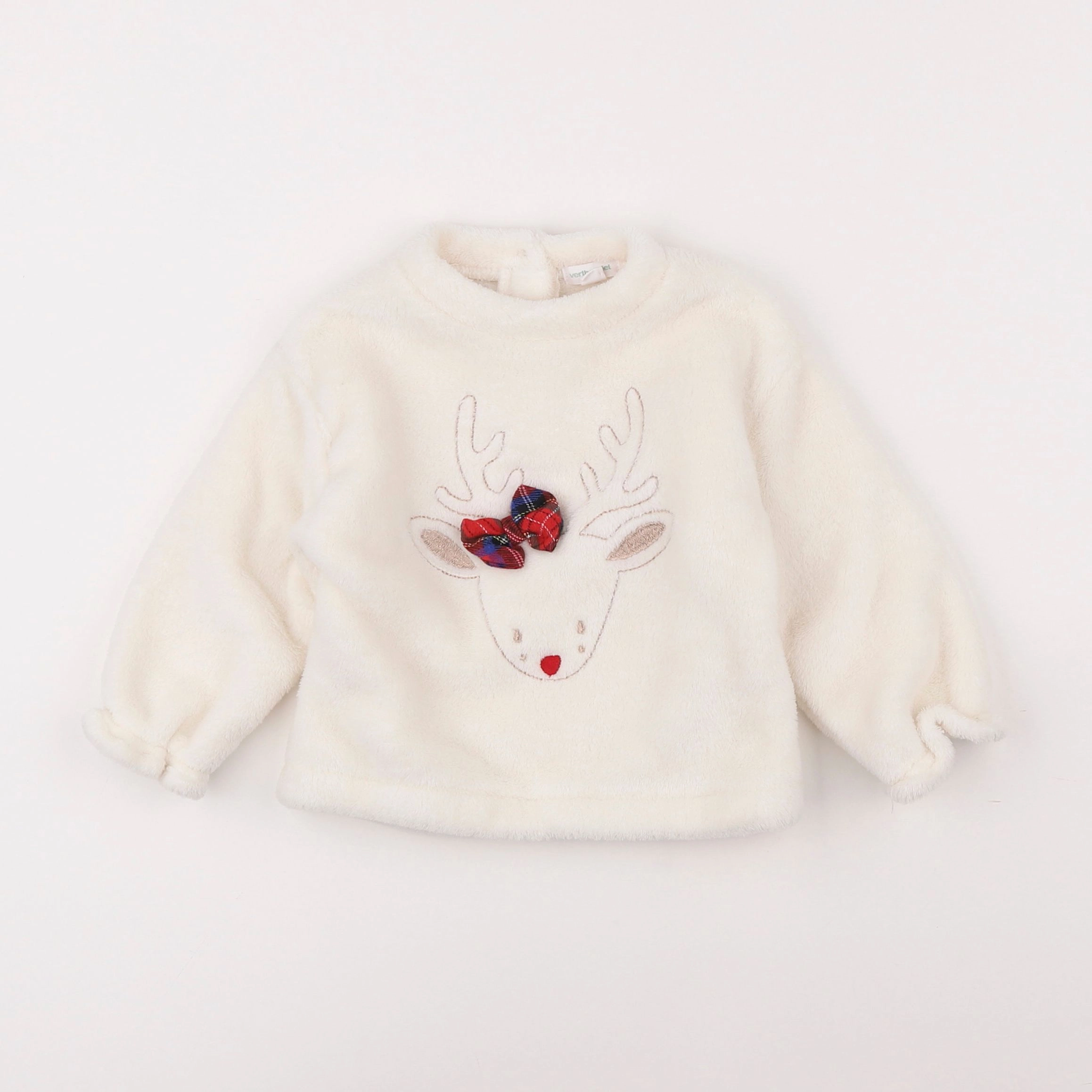 Vertbaudet - sweat blanc - 18 mois