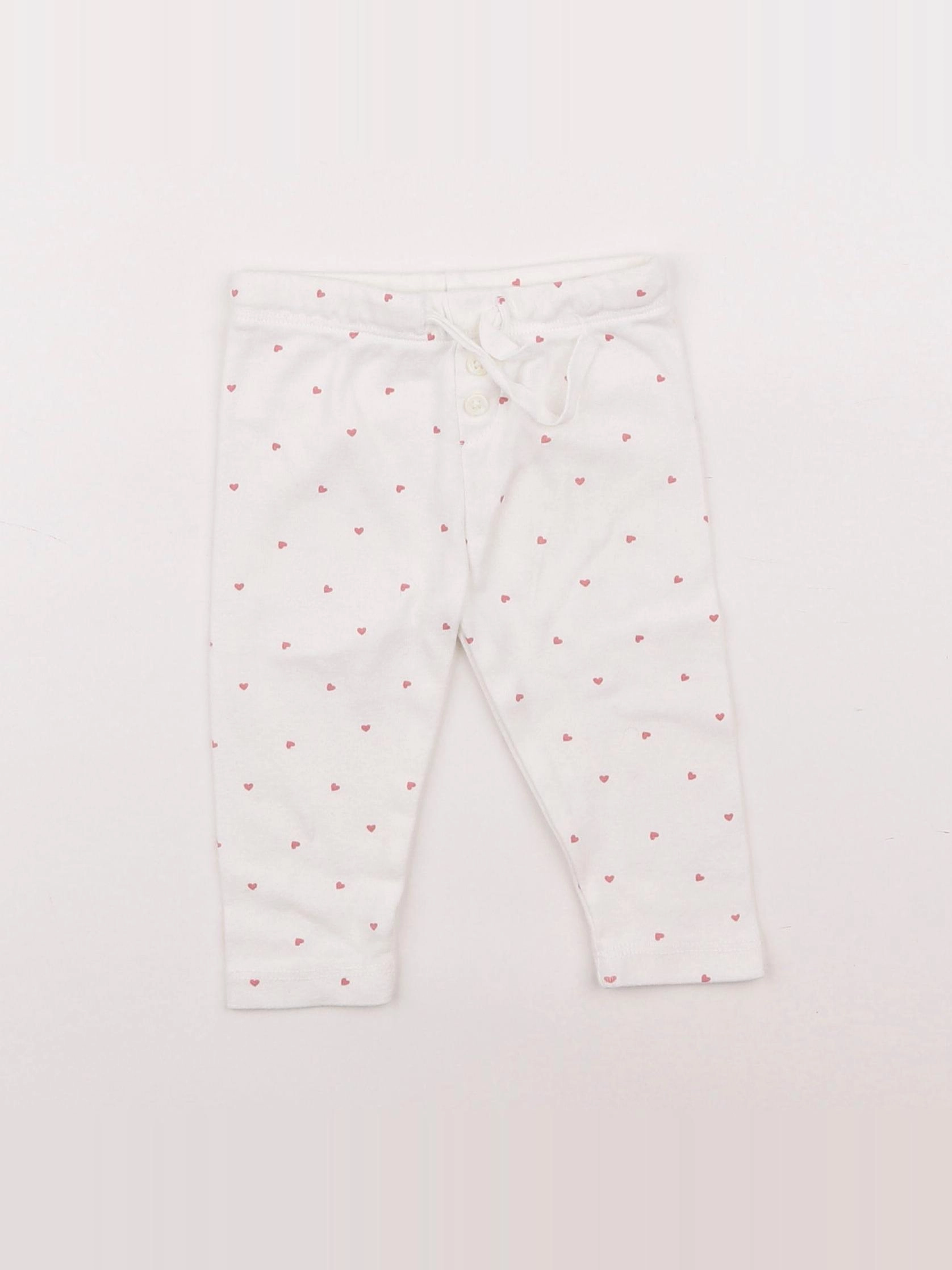 Boutchou - legging blanc - 6 mois