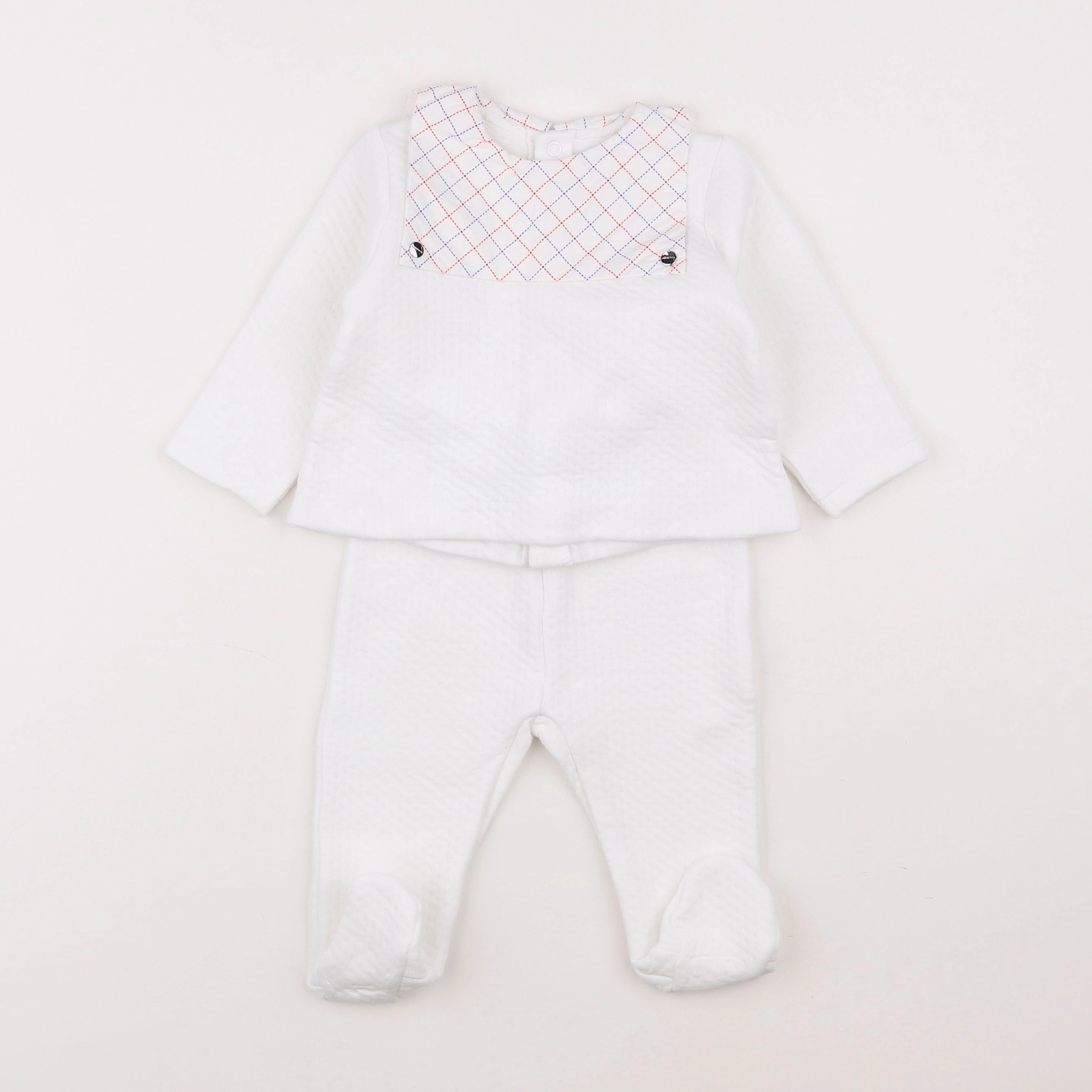 Jacadi - ensemble blanc - 12 mois