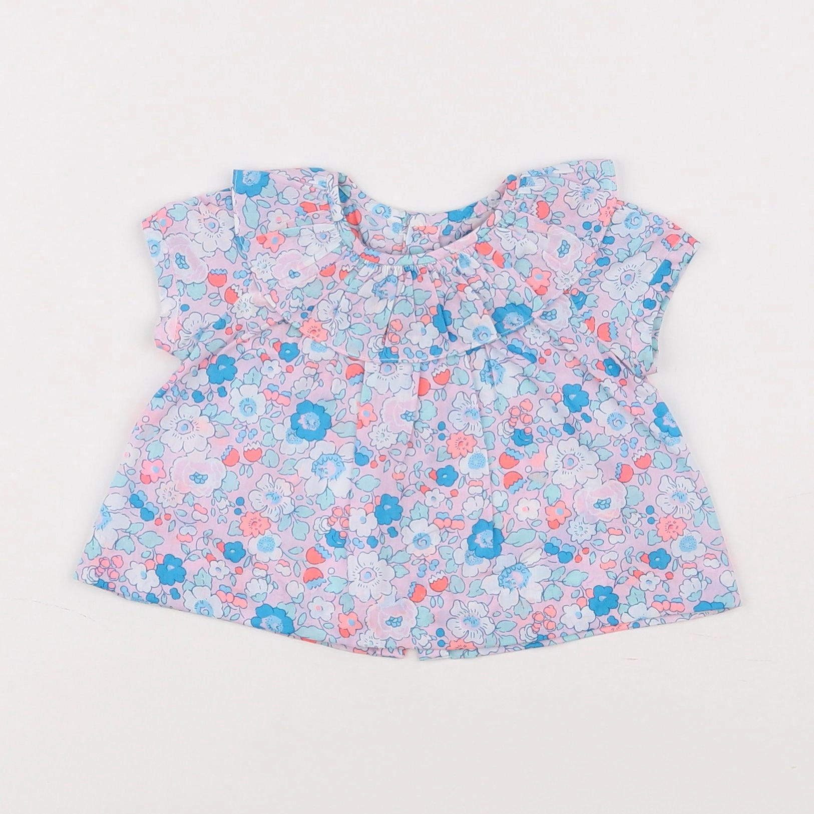 Jacadi - blouse liberty bleu - 1 mois