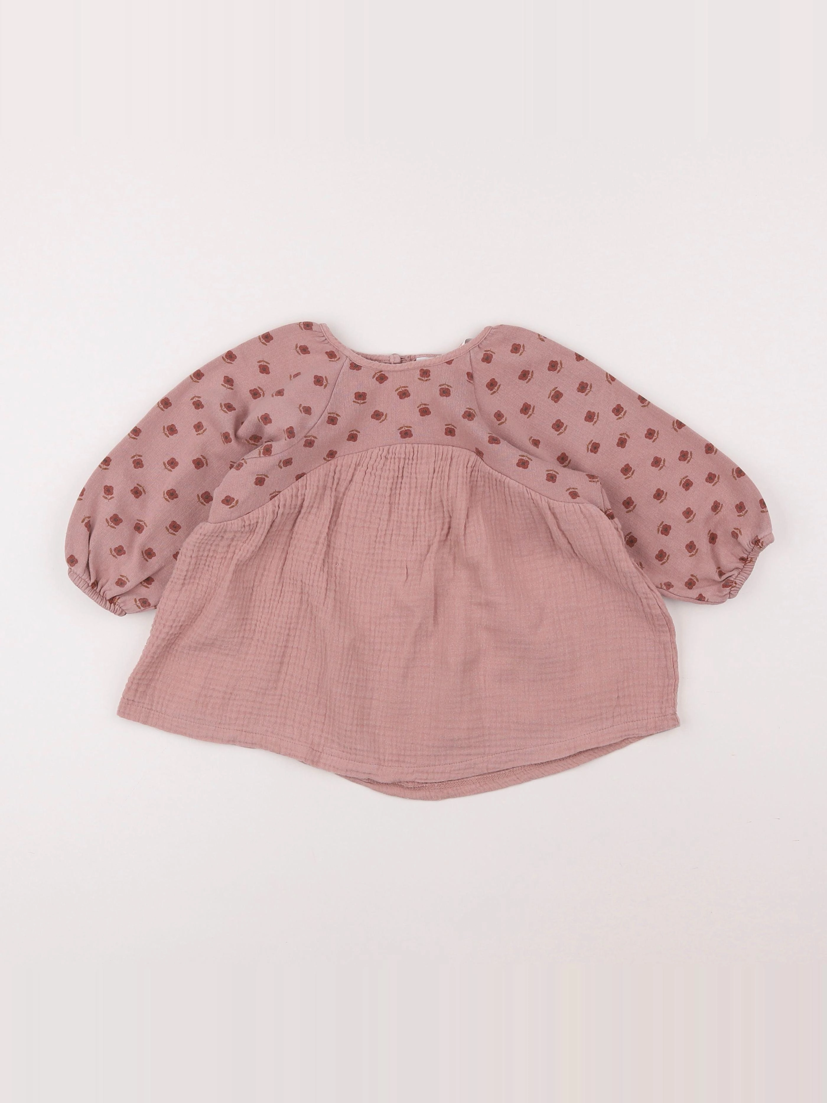 Zara - blouse rose - 12/18 mois