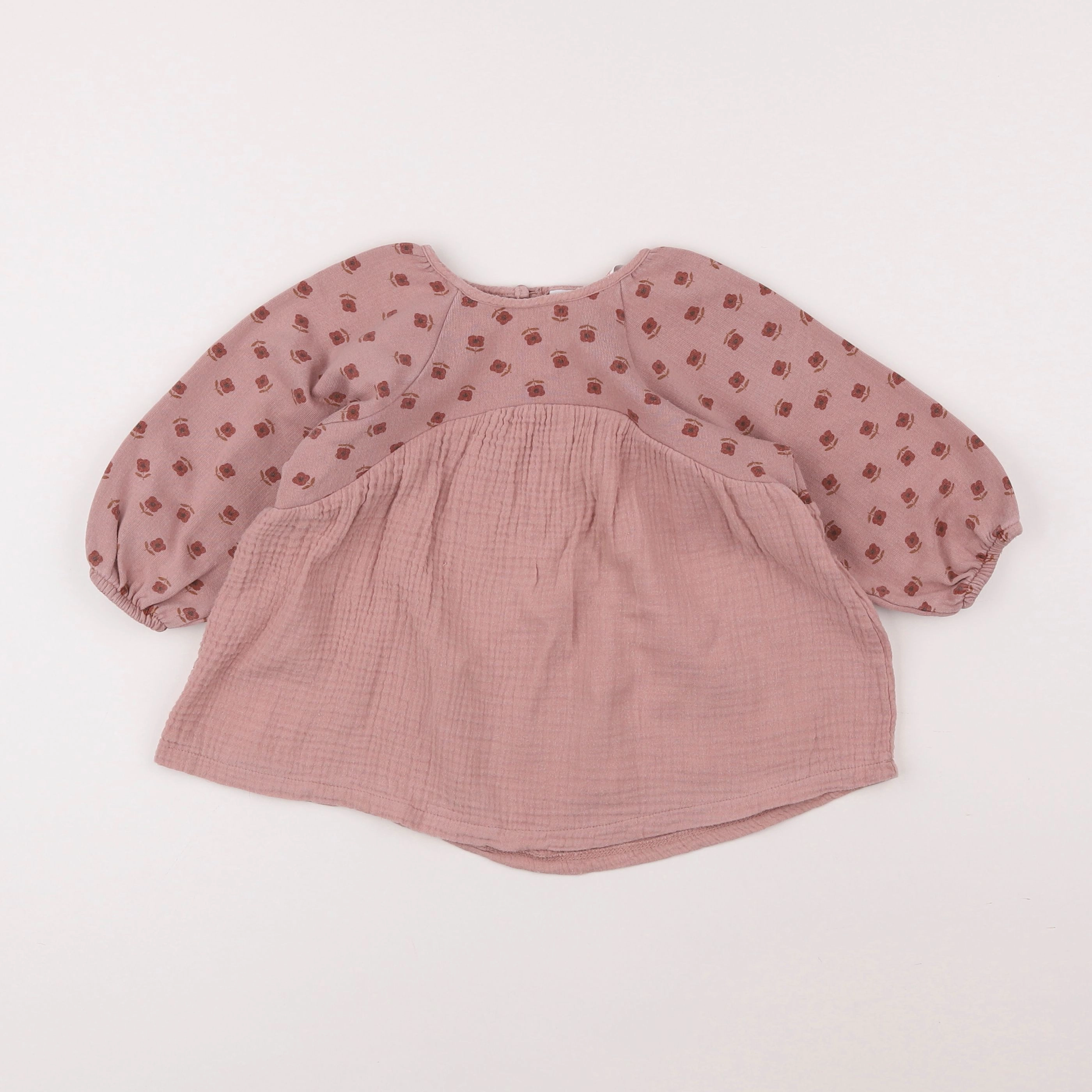 Zara - blouse rose - 12/18 mois