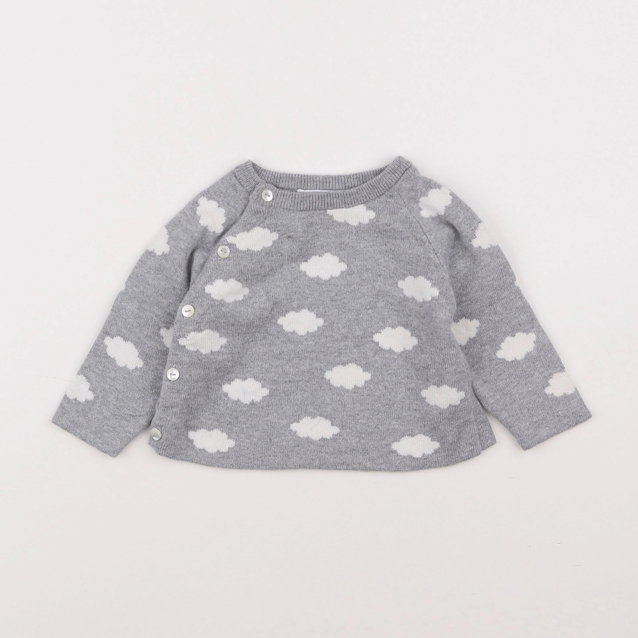 Jacadi - pull gris - 6 mois