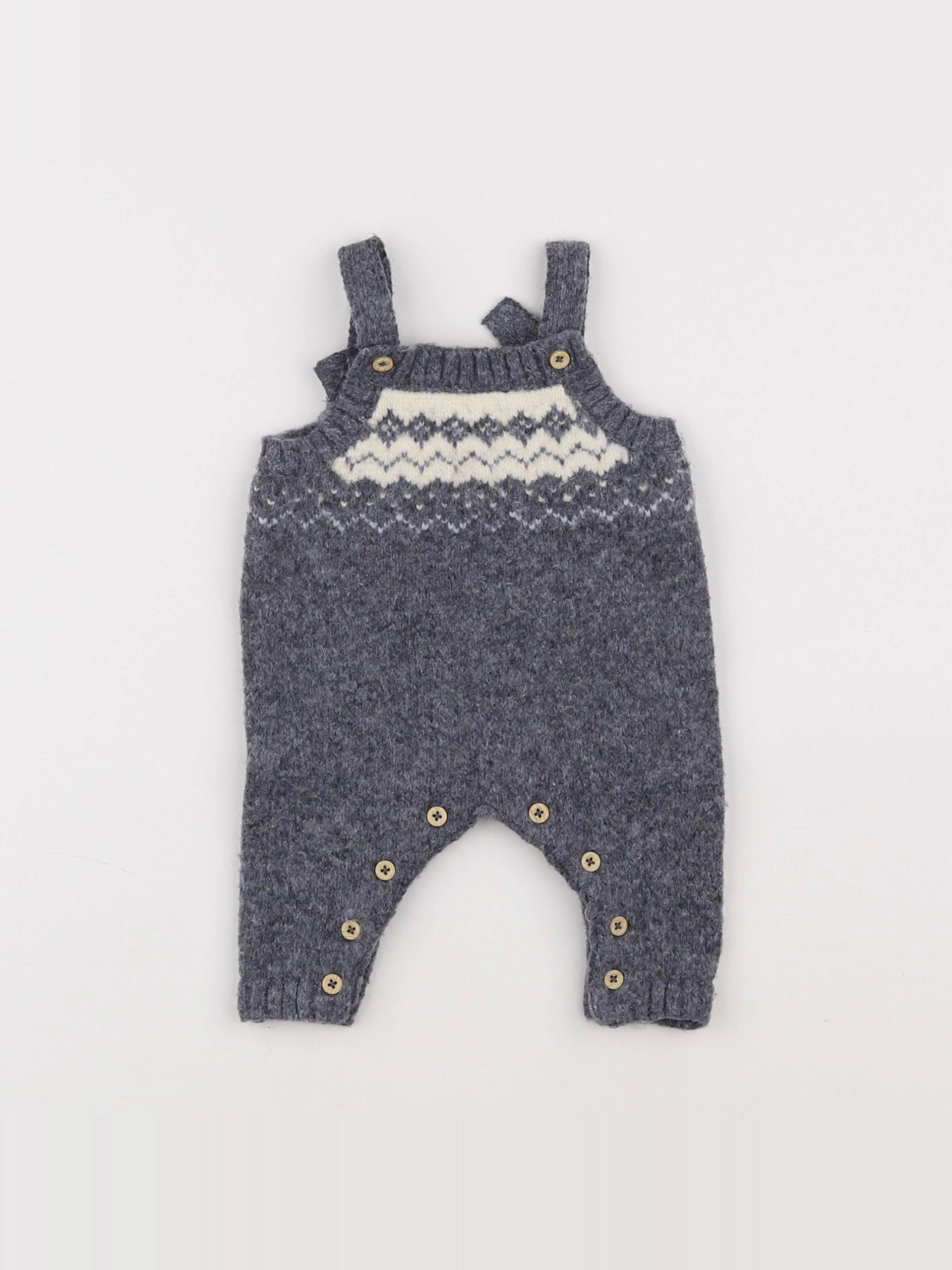 Vertbaudet - combinaison gris - 1 mois