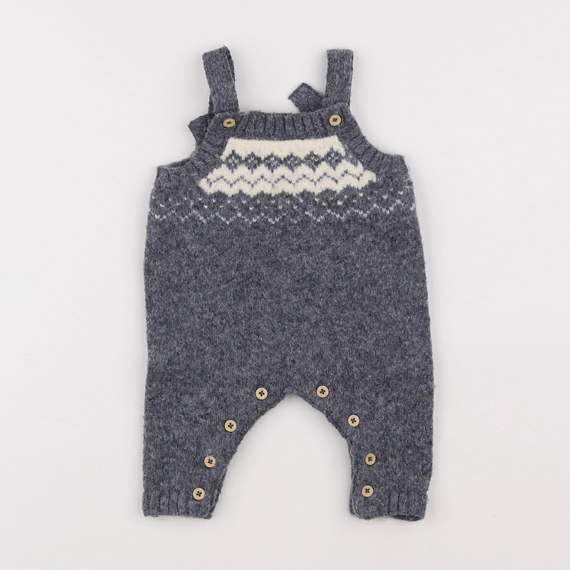 Vertbaudet - combinaison gris - 1 mois