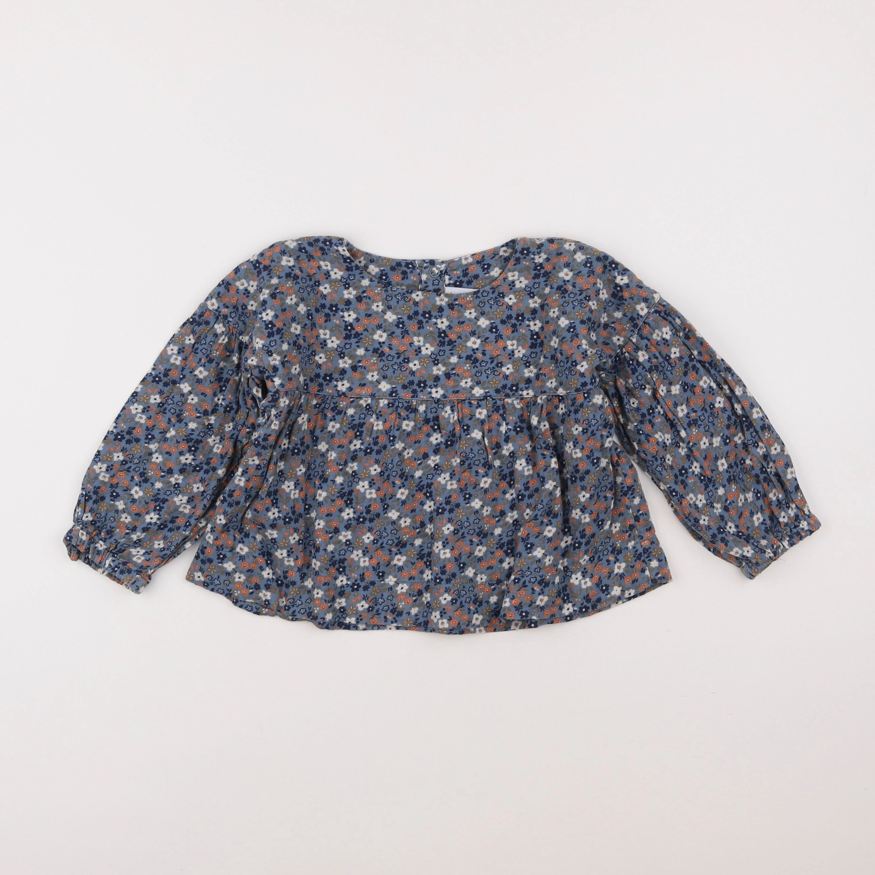 Petit Bateau - blouse bleu - 3 ans
