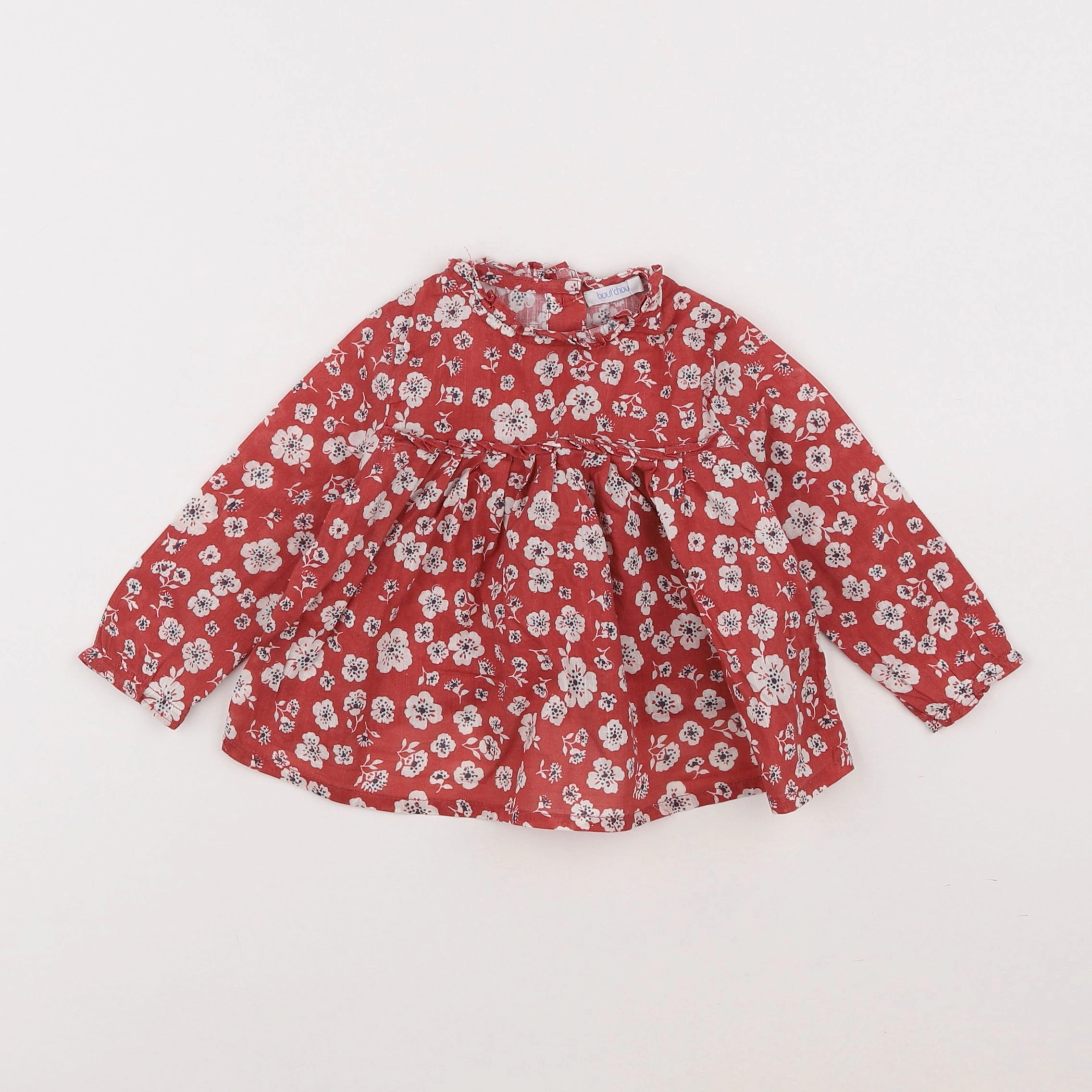 Boutchou - blouse rouge - 6 mois