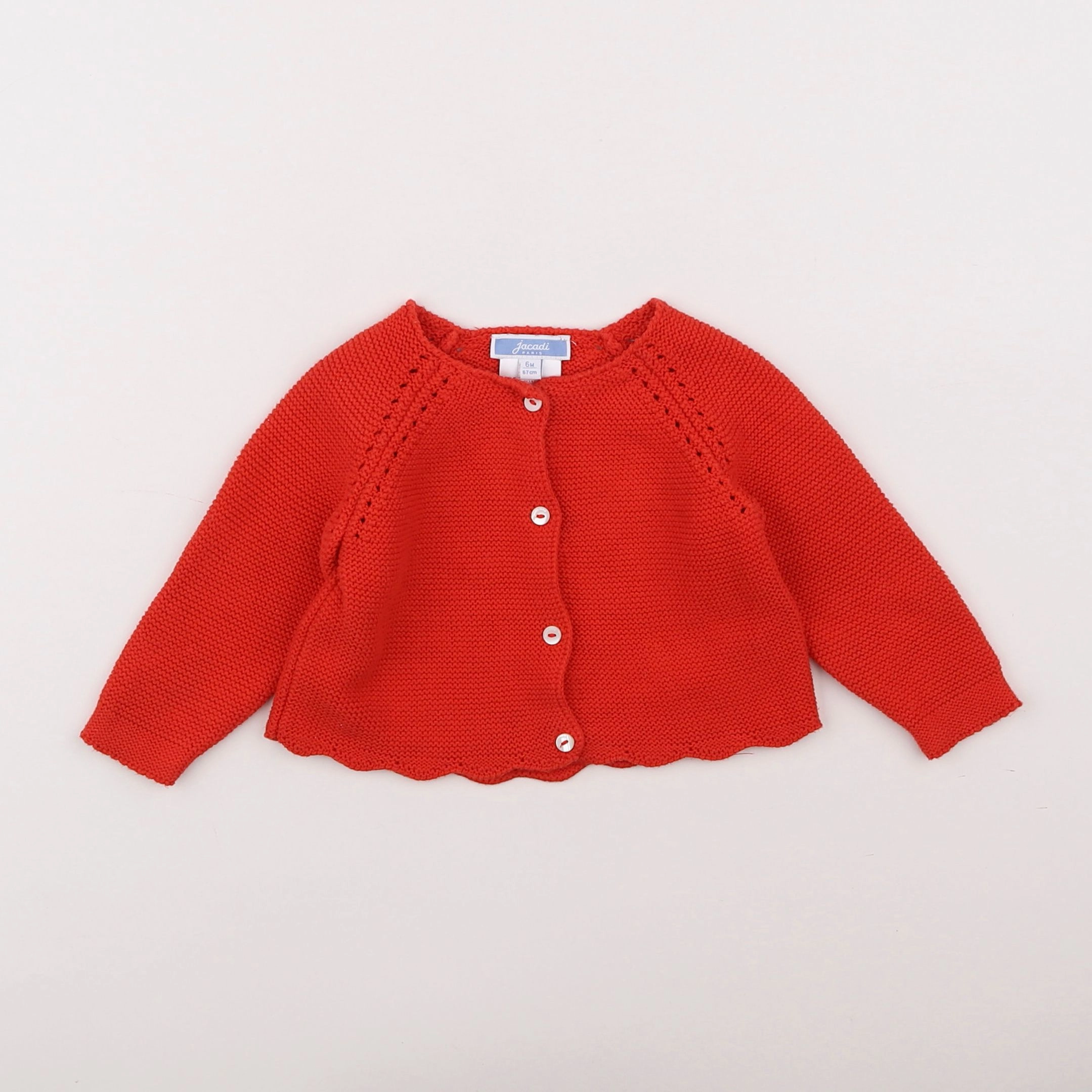 Jacadi - gilet rouge - 6 mois