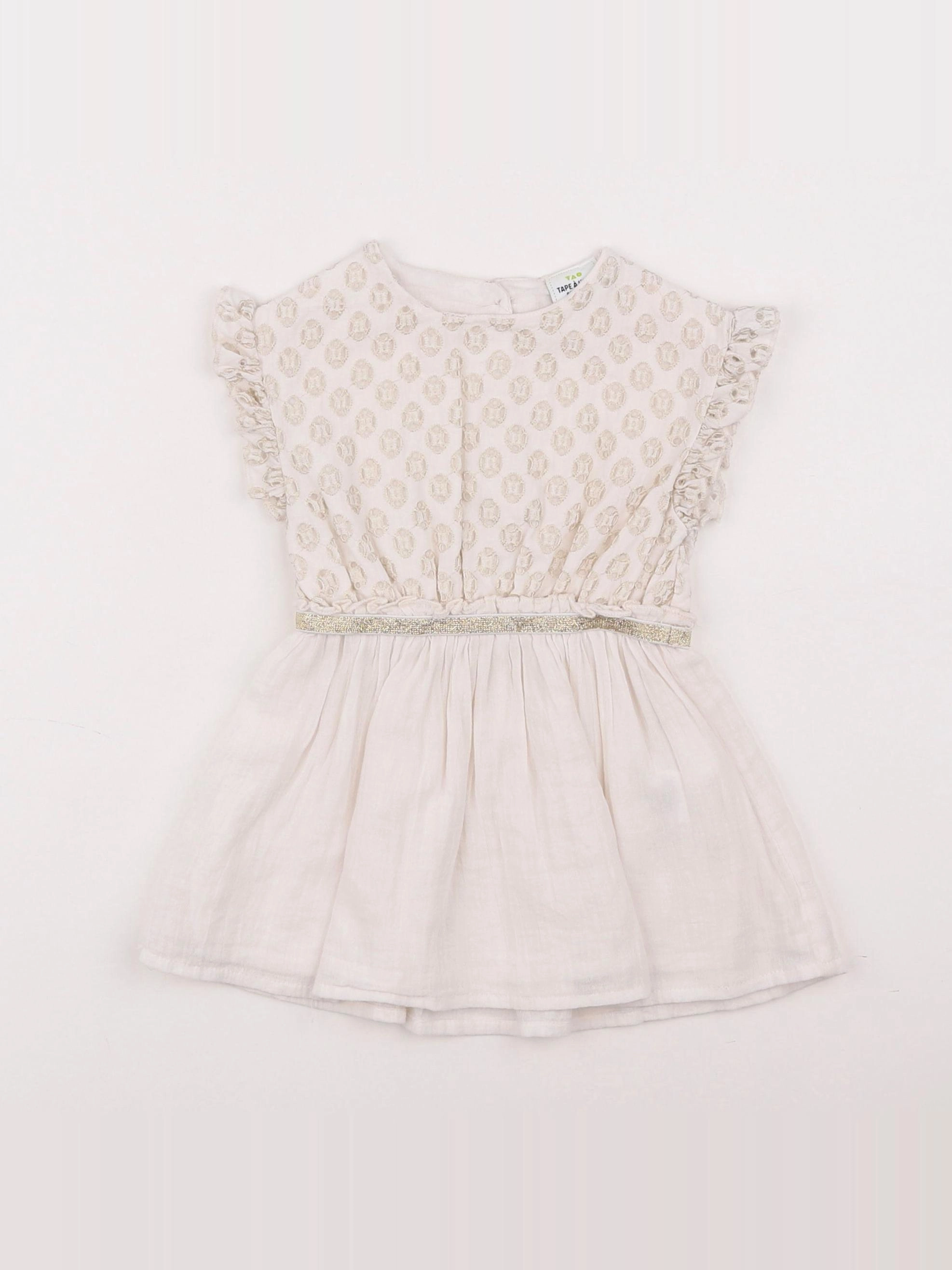 Tape à l'oeil - robe blanc - 9 mois