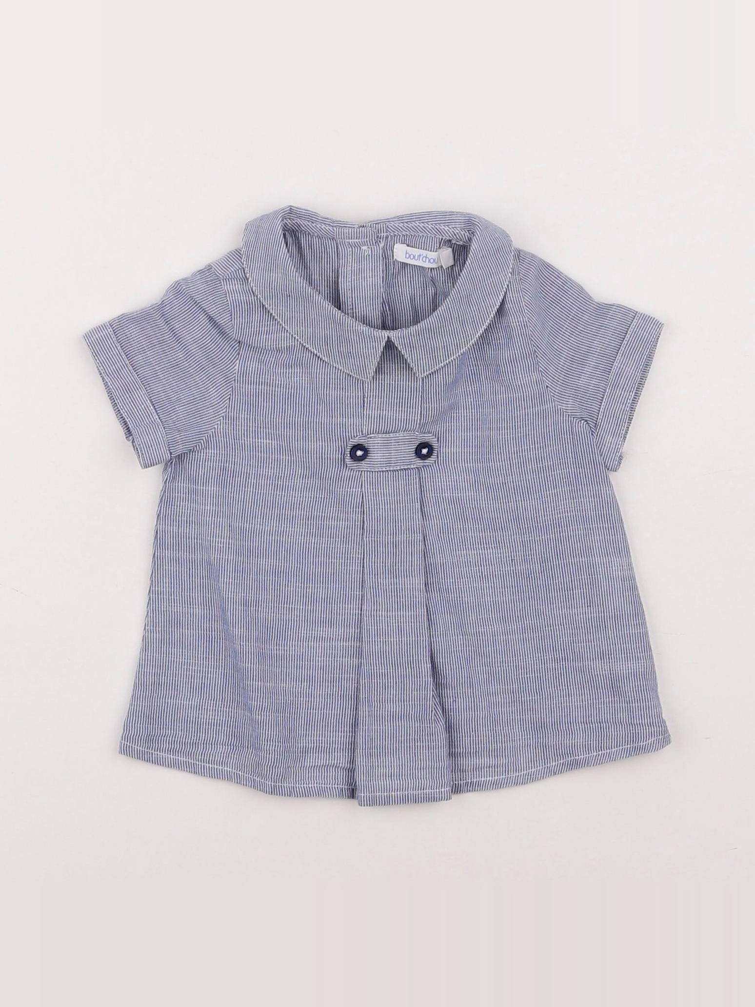 Boutchou - blouse bleu - 6 mois