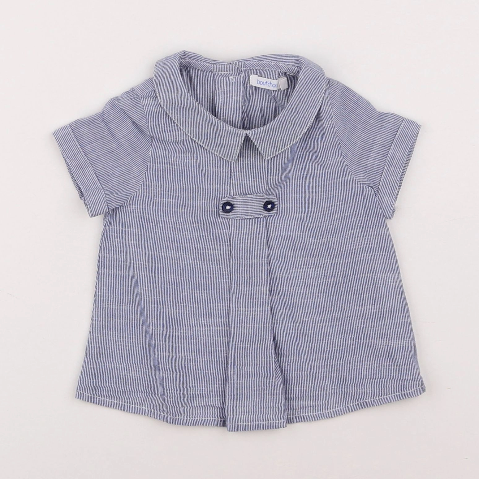 Boutchou - blouse bleu - 6 mois