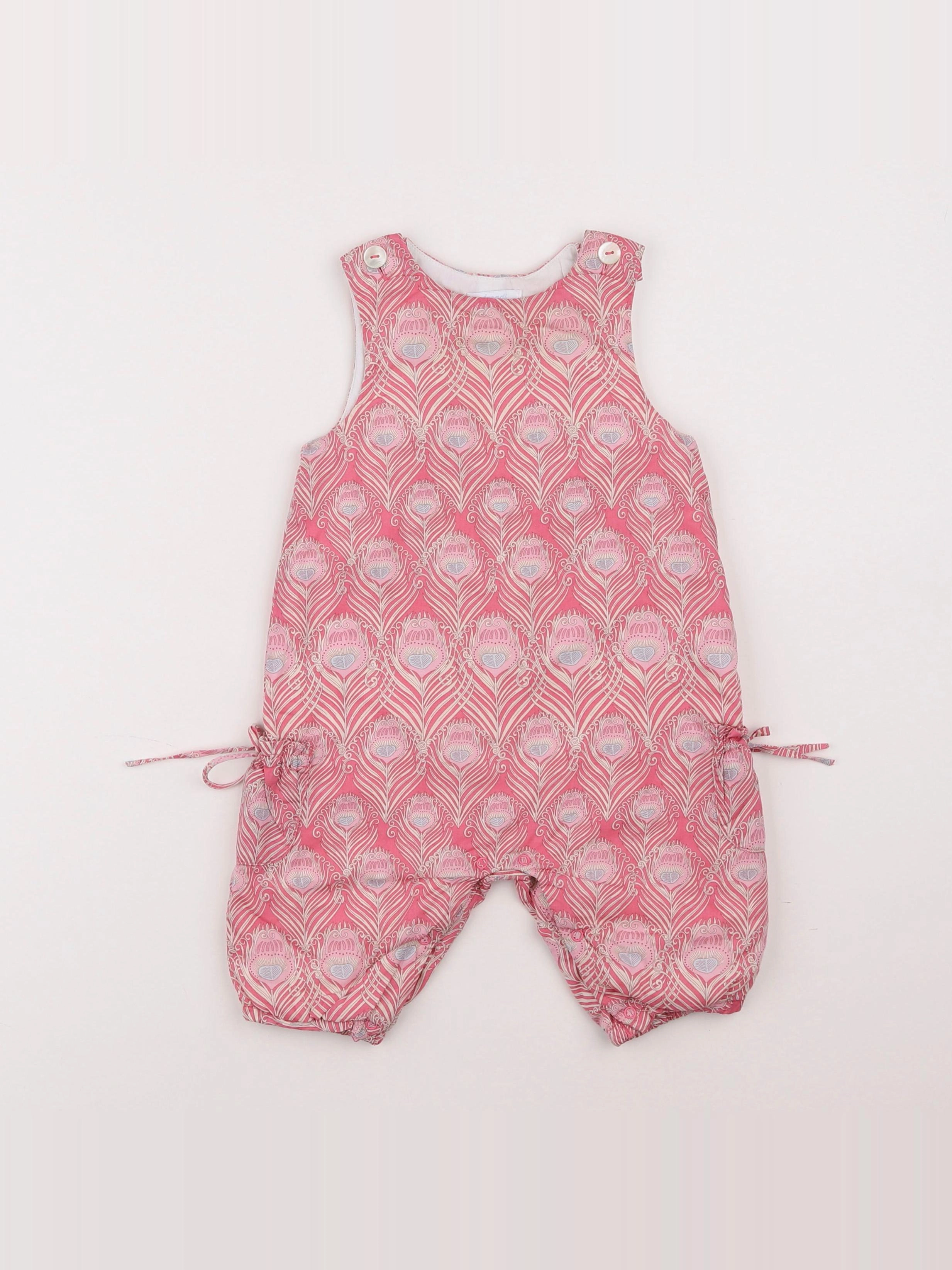 Jacadi - combinaison doublé rose - 6 mois
