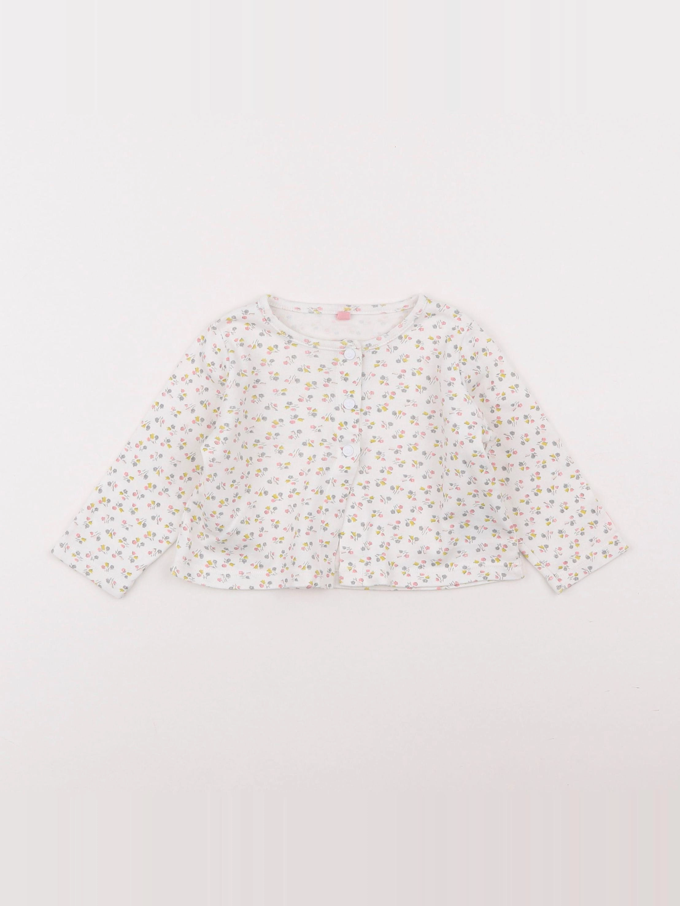 Petit Bateau - tee-shirt blanc - 12 mois