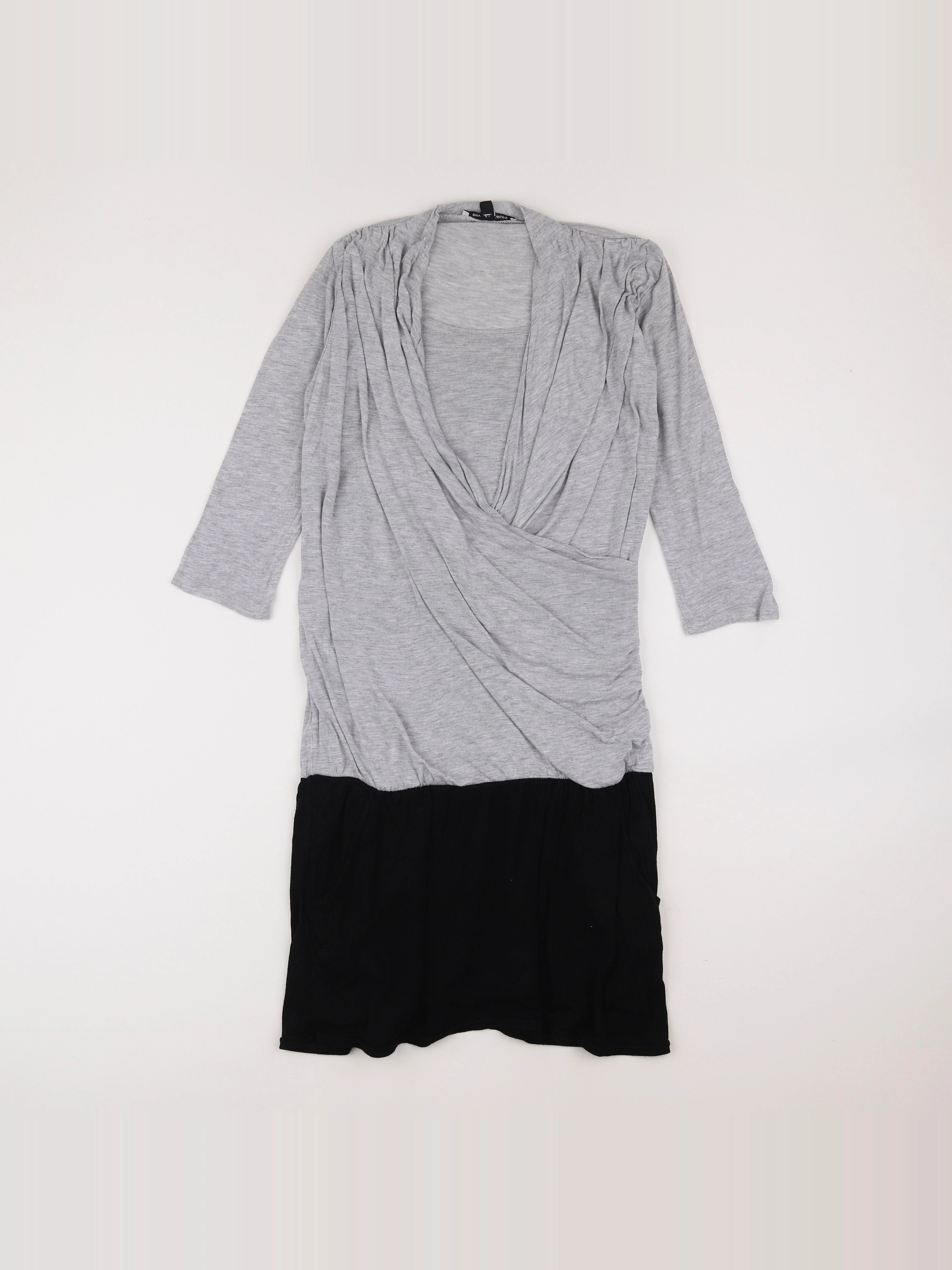 Envie de fraise - robe grossesse, allaitement gris, noir - 36 à 38