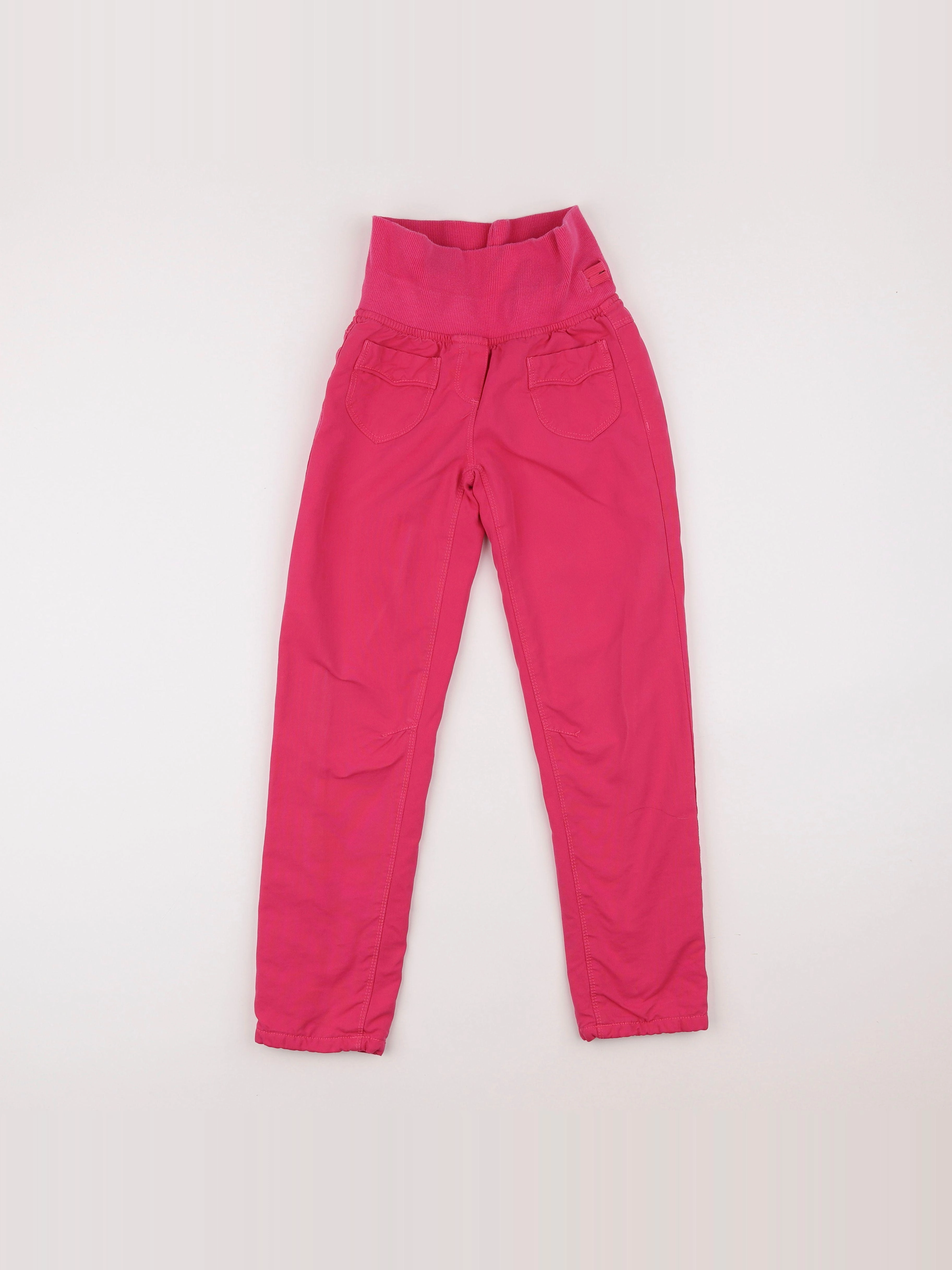 Vertbaudet - pantalon doublé rose - 8 ans