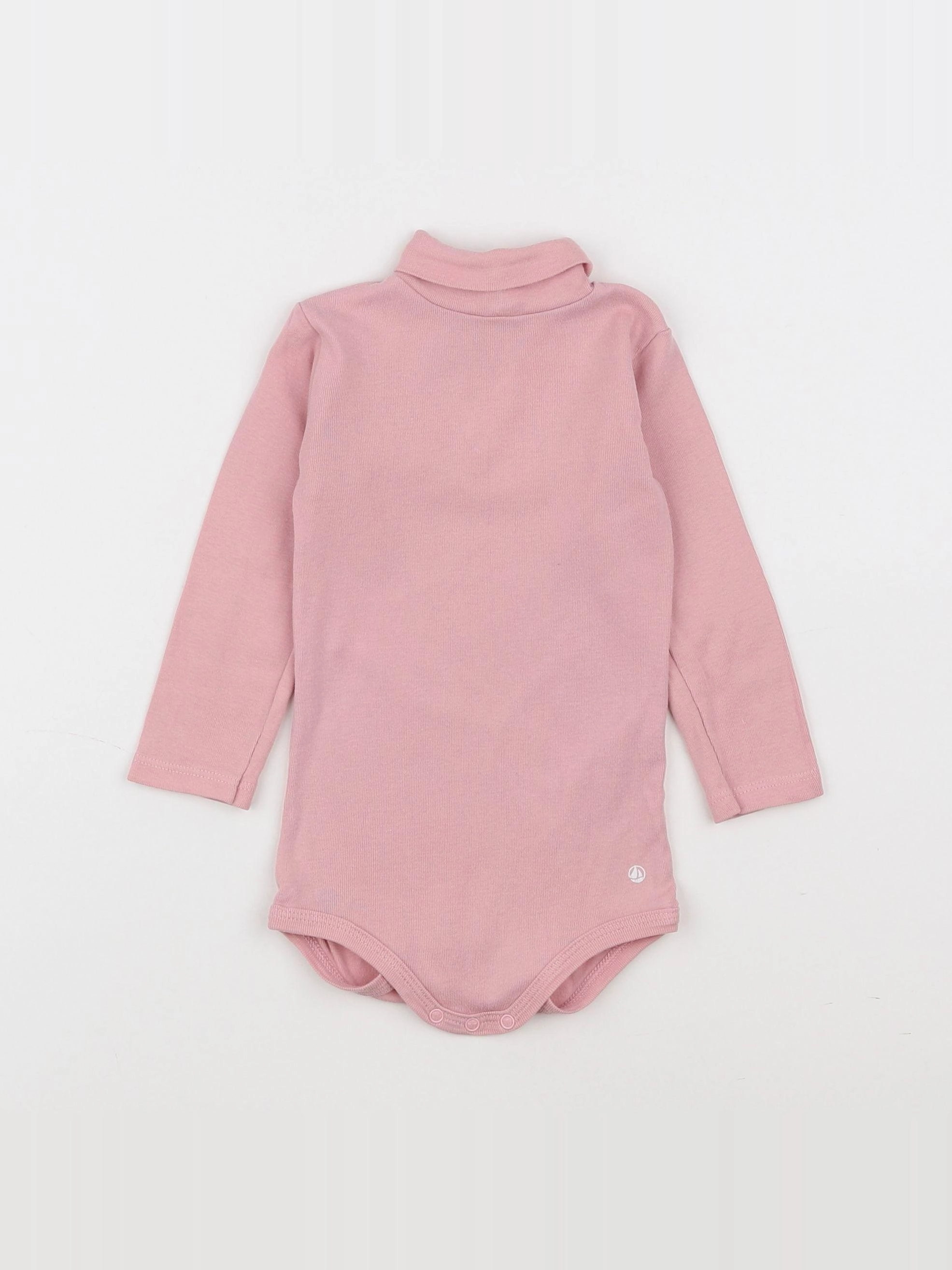 Petit Bateau - body à col rose - 12 mois