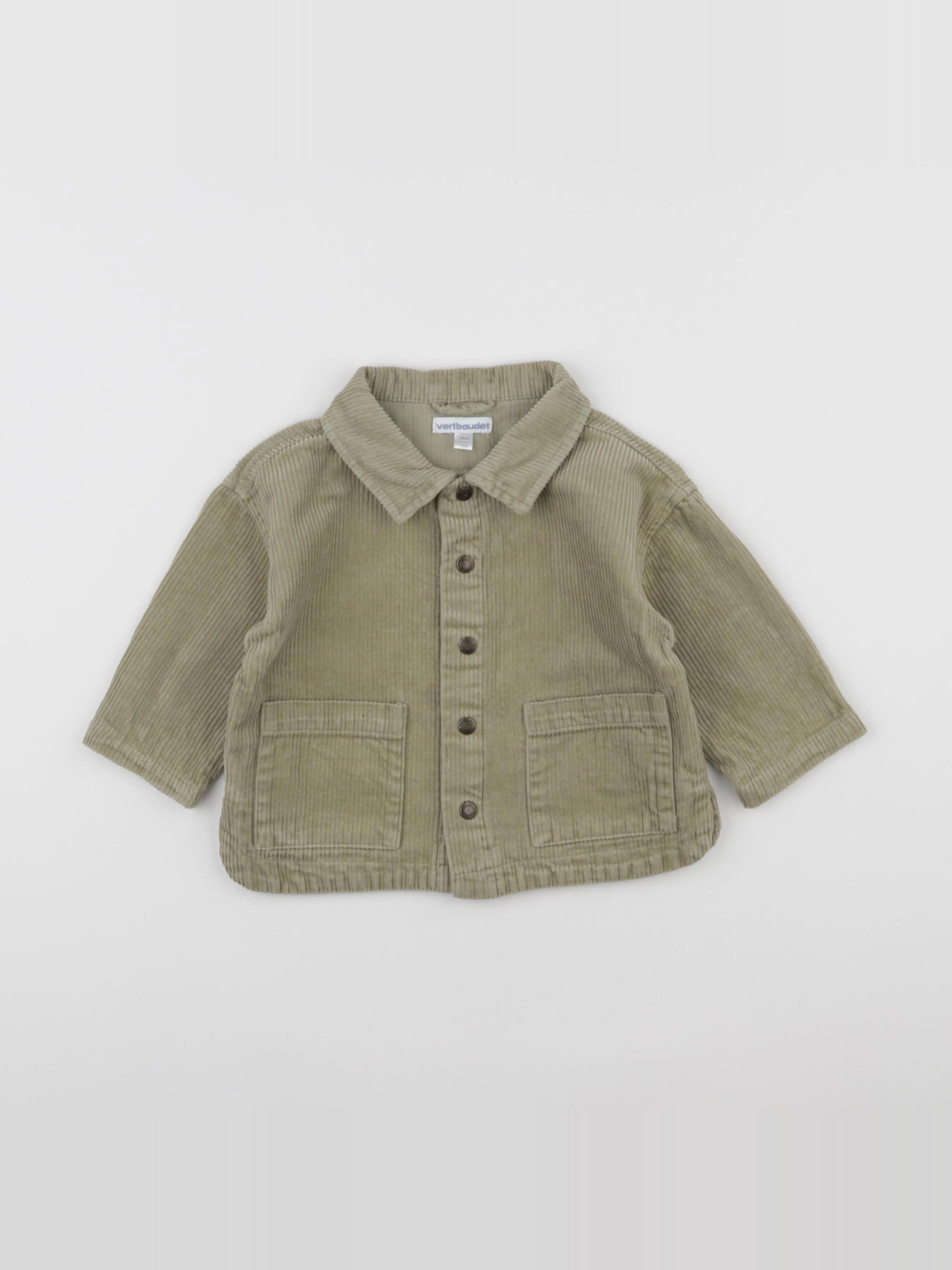 Vertbaudet - veste vert - 12 mois