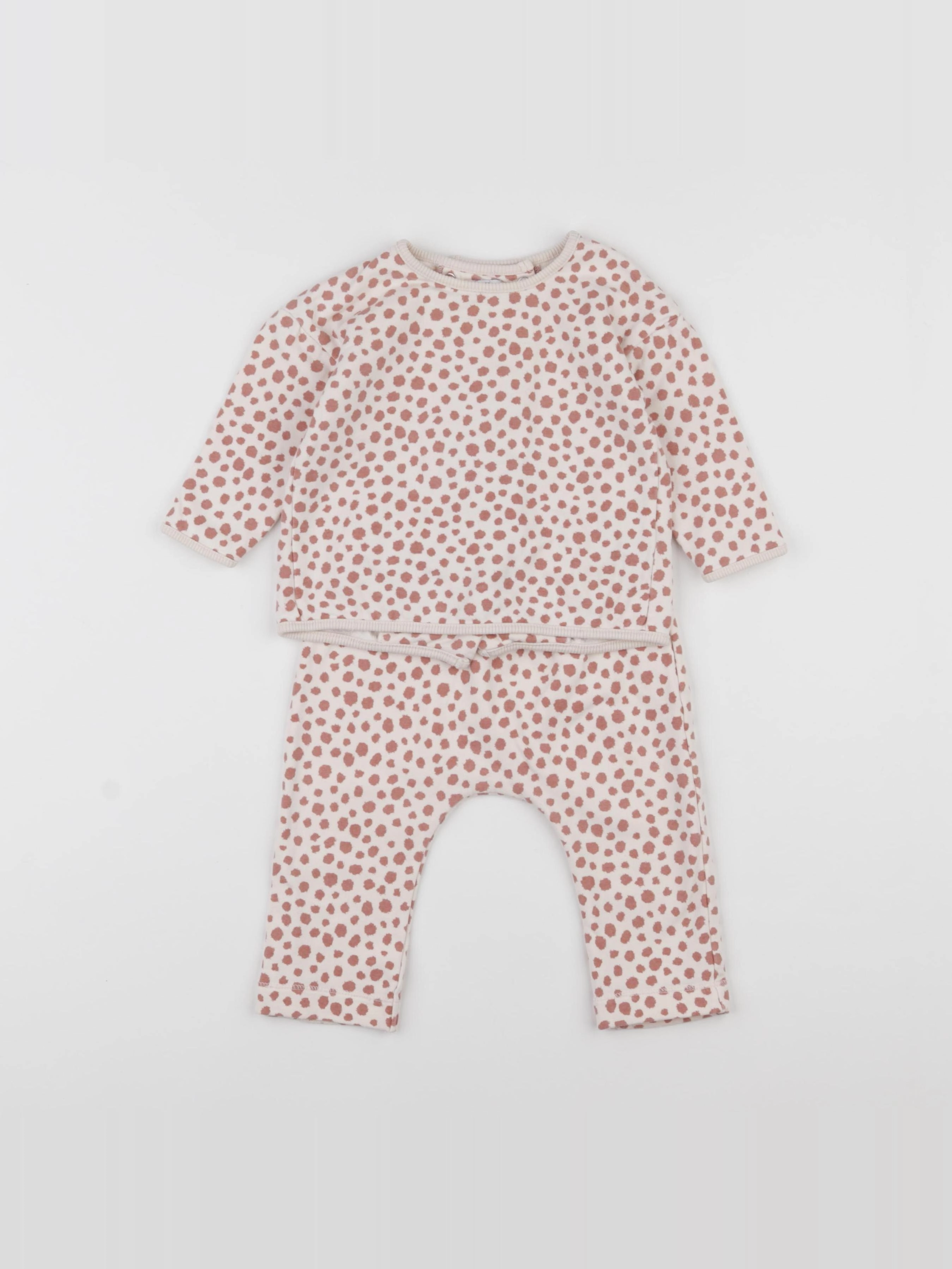 La Redoute - ensemble beige, rose - 6 mois