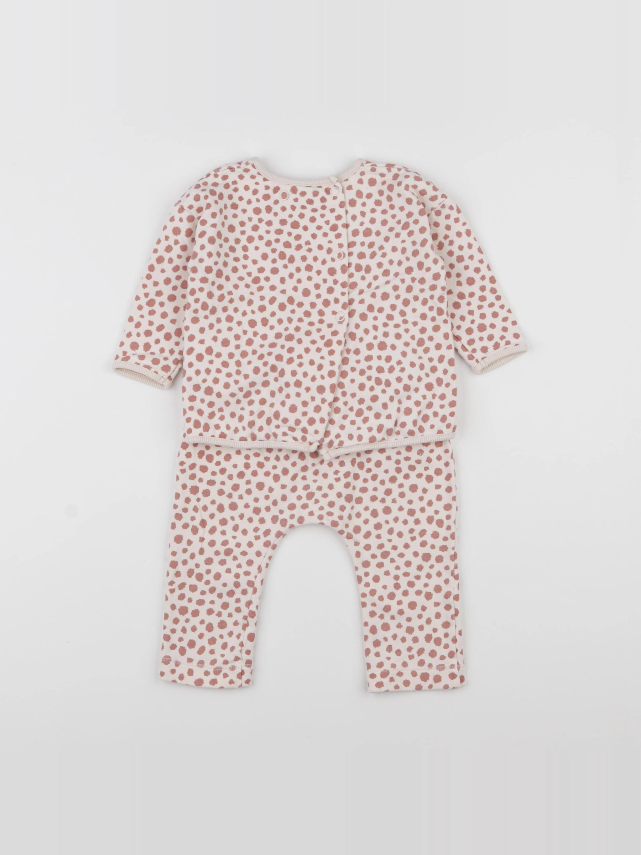 La Redoute - ensemble beige, rose - 6 mois