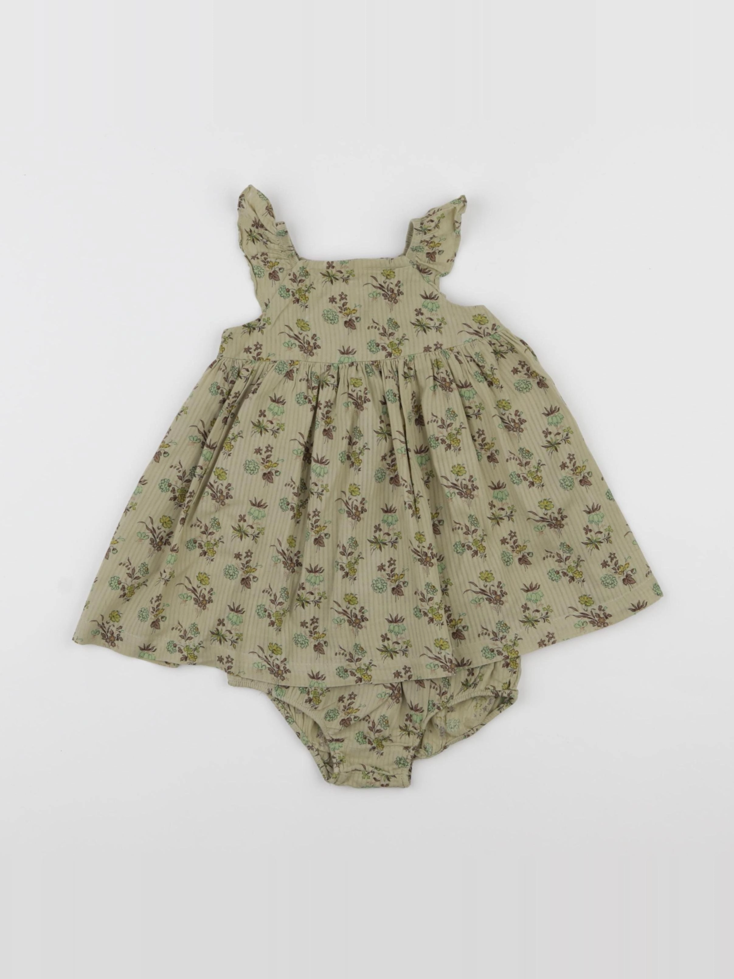 Boutchou - robe vert - 6 mois