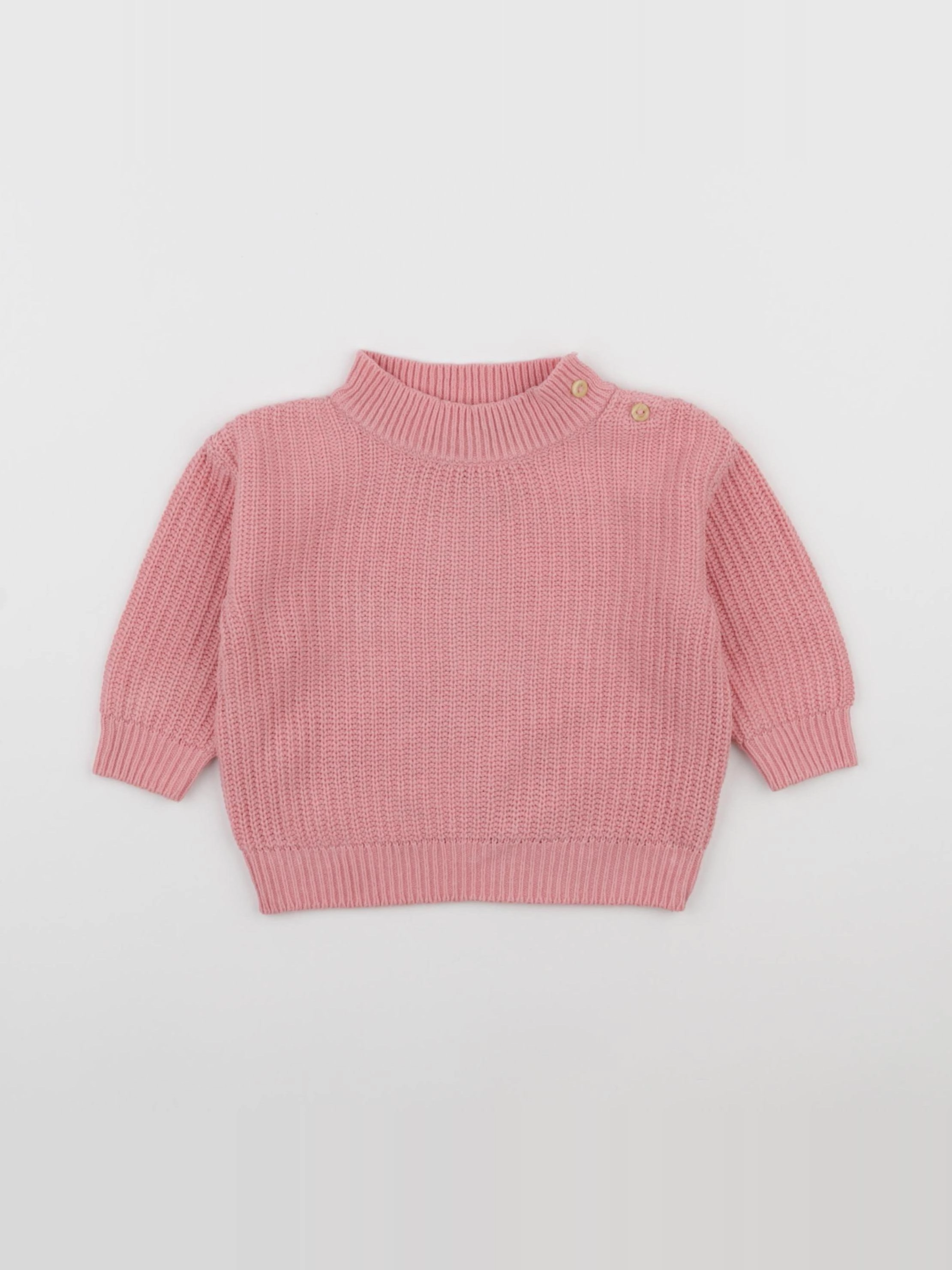 H&M - pull rose - 6/9 mois