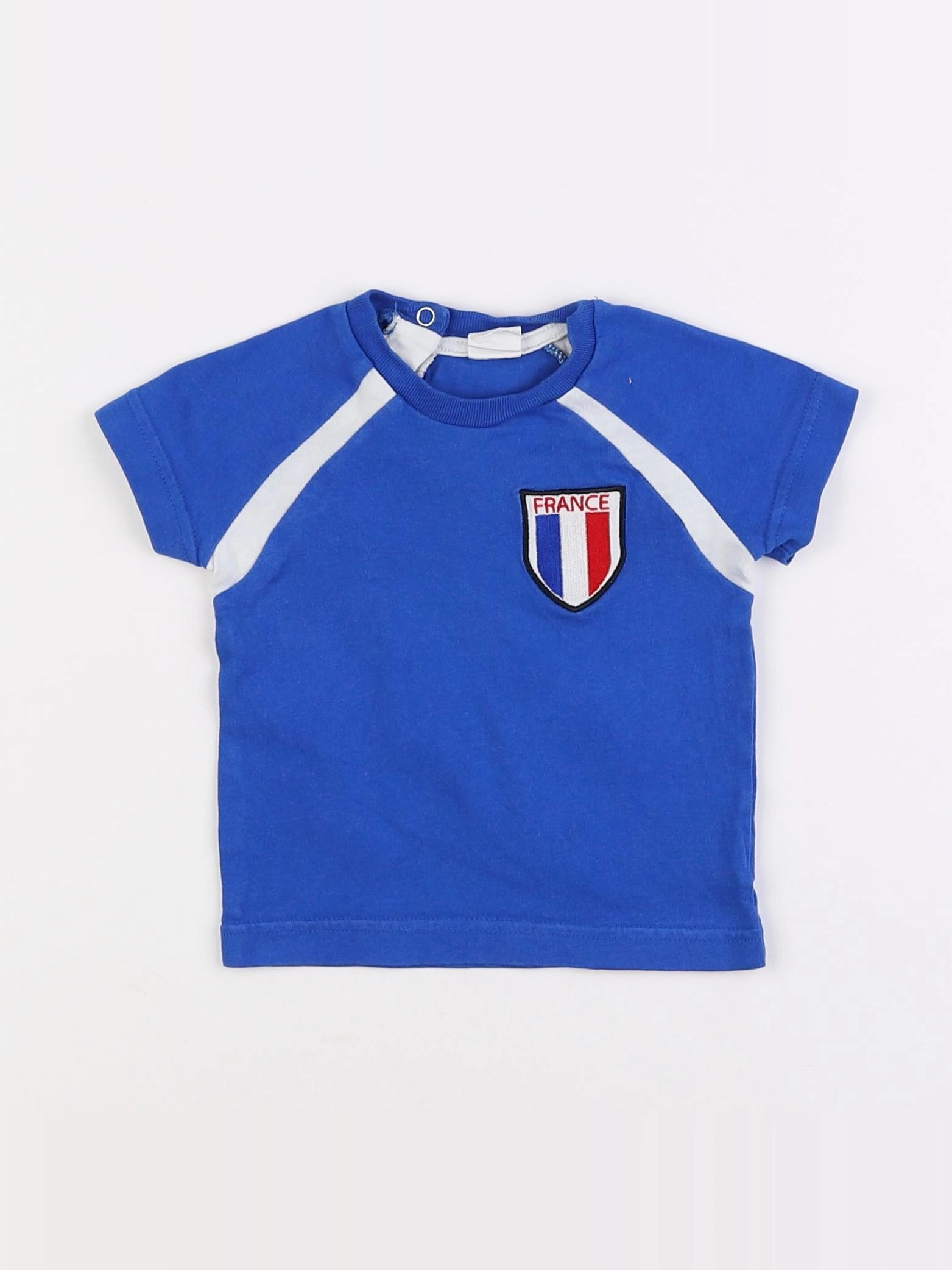 H&M - tee-shirt imprimé au dos bleu - 3/6 mois