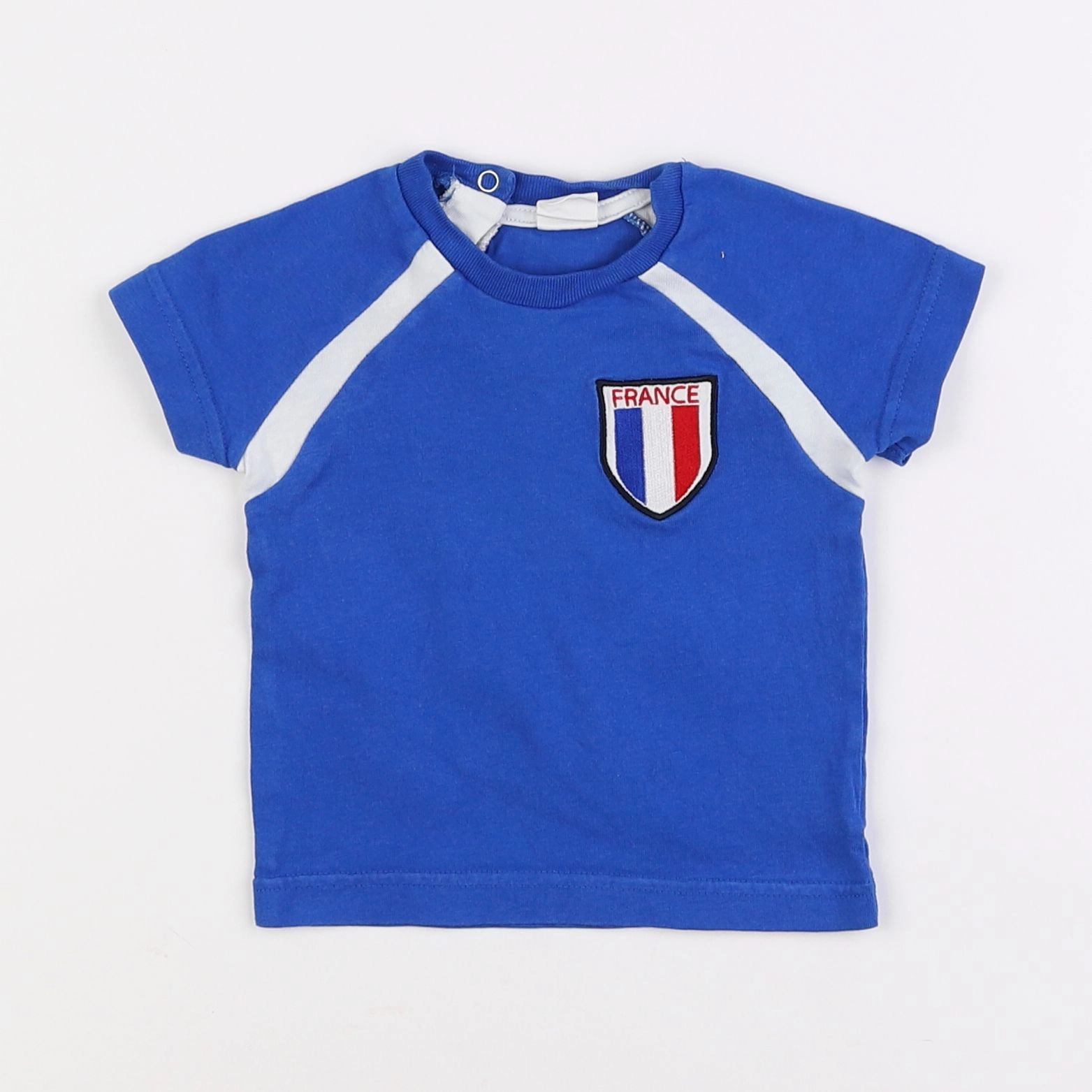 H&M - tee-shirt imprimé au dos bleu - 3/6 mois