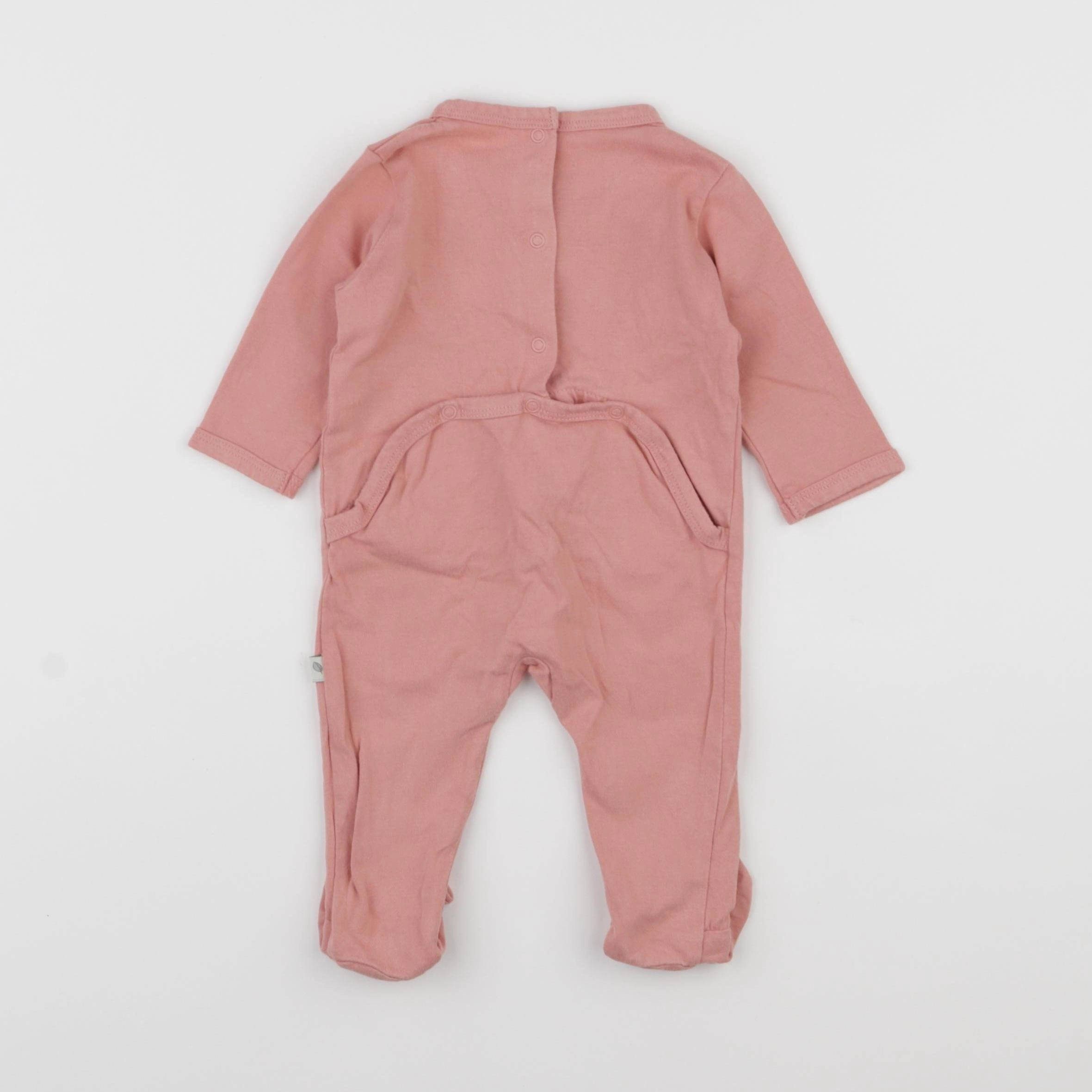 Vertbaudet - pyjama coton rose - 3 mois