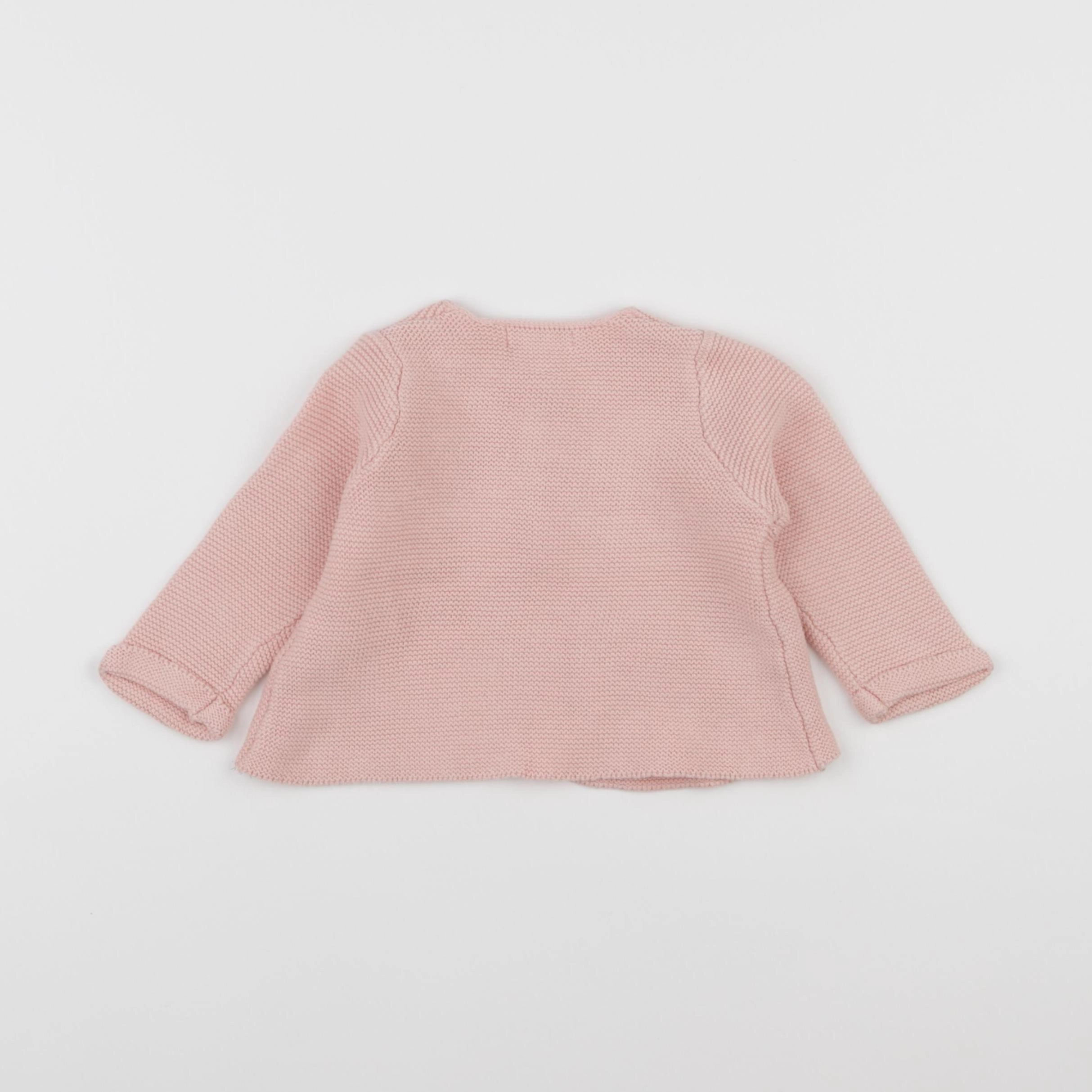 Vertbaudet - gilet rose - 6 mois