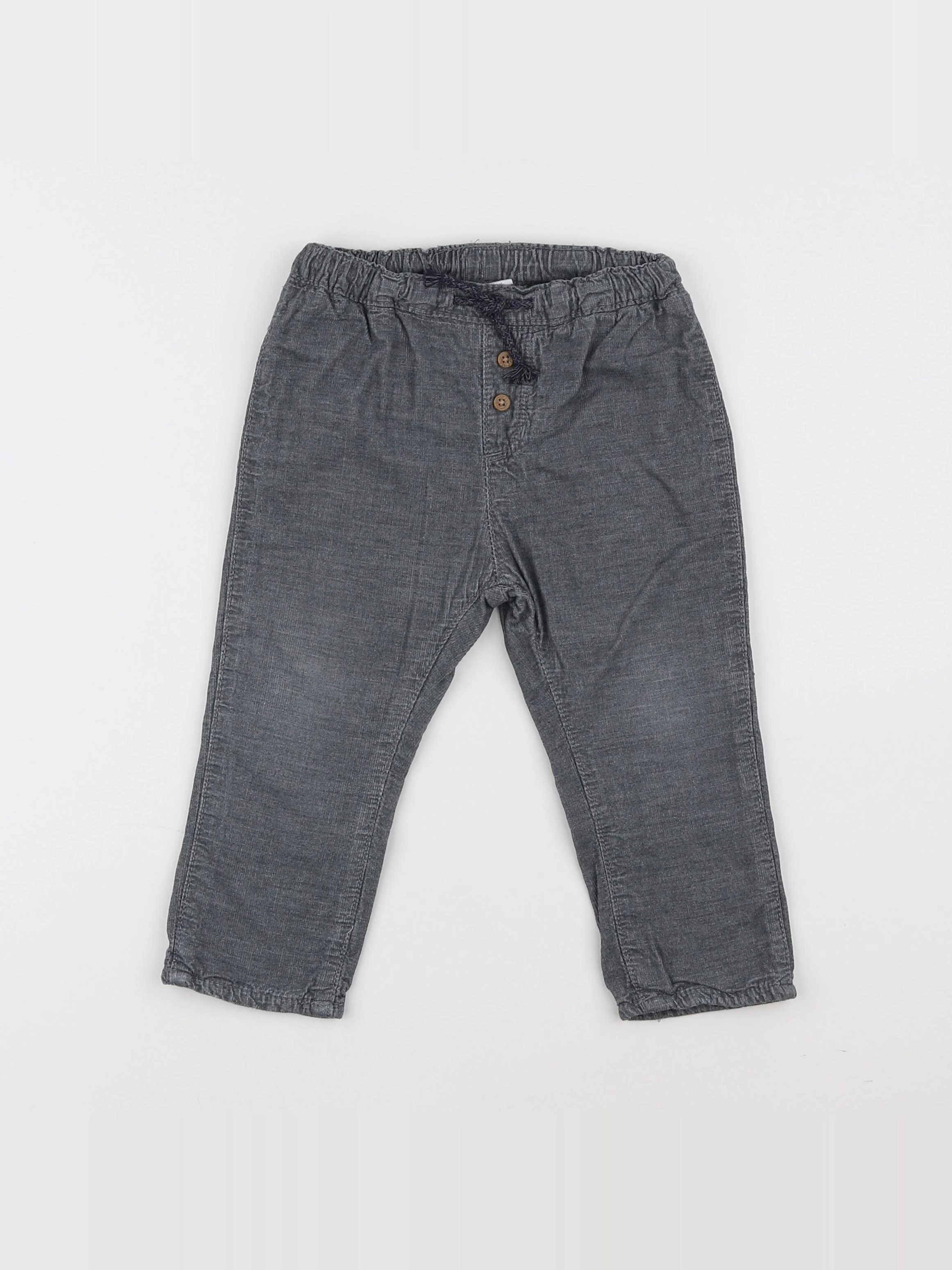 H&M - pantalon gris - 12/18 mois