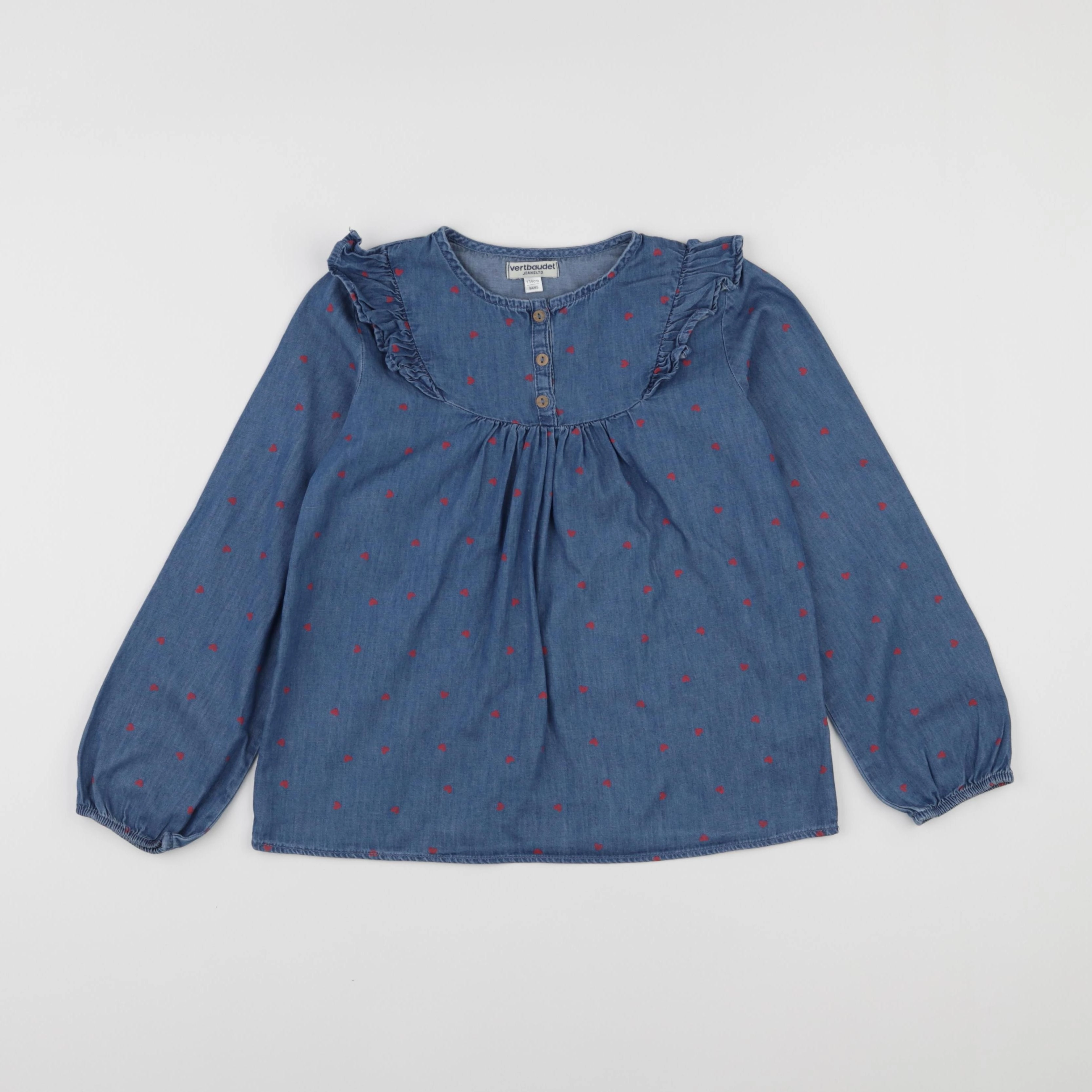 Vertbaudet - blouse bleu - 9 ans