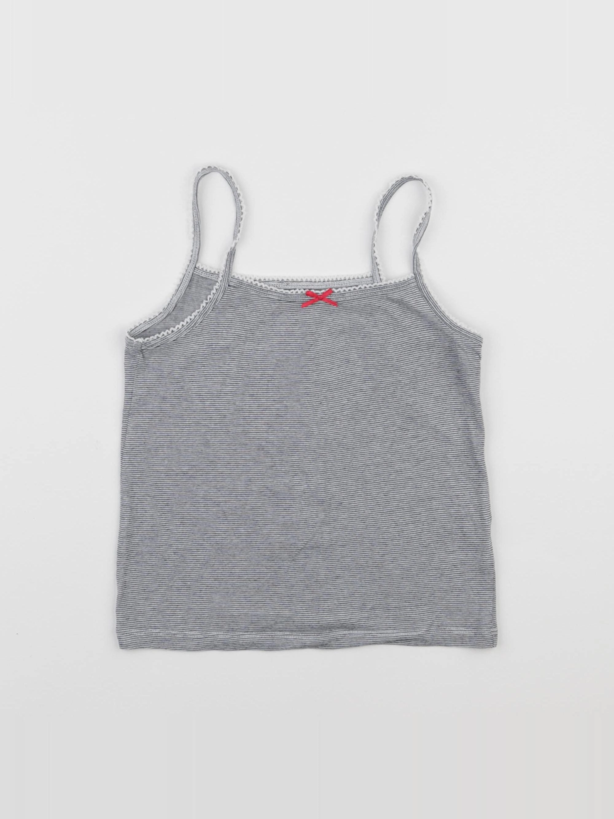 Vertbaudet - maillot de corps noir, blanc - 6 ans