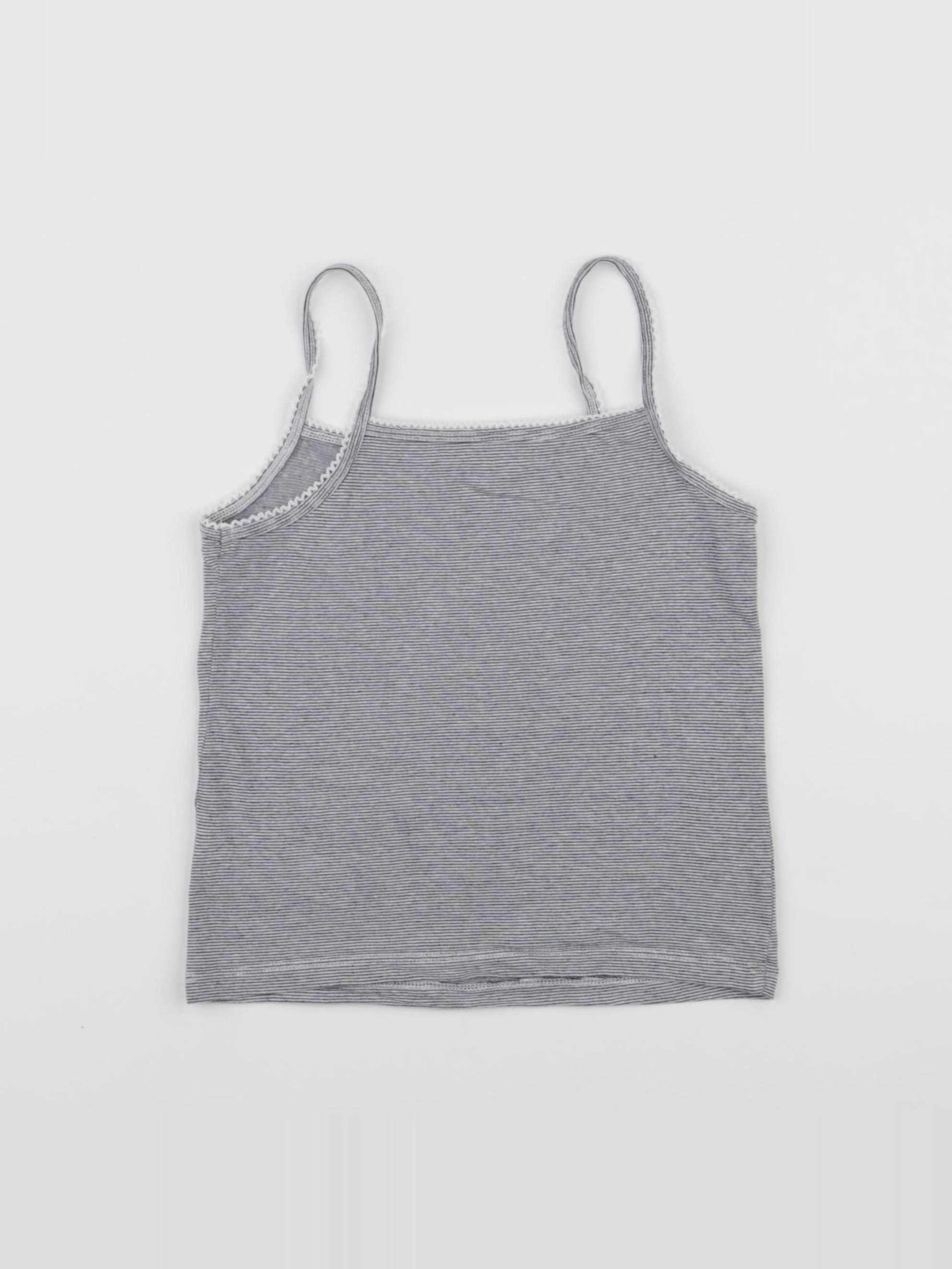 Vertbaudet - maillot de corps noir, blanc - 6 ans